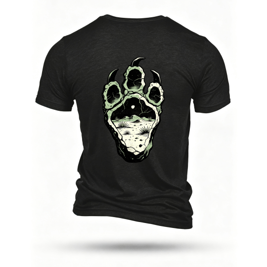 Black T-shirt, back print