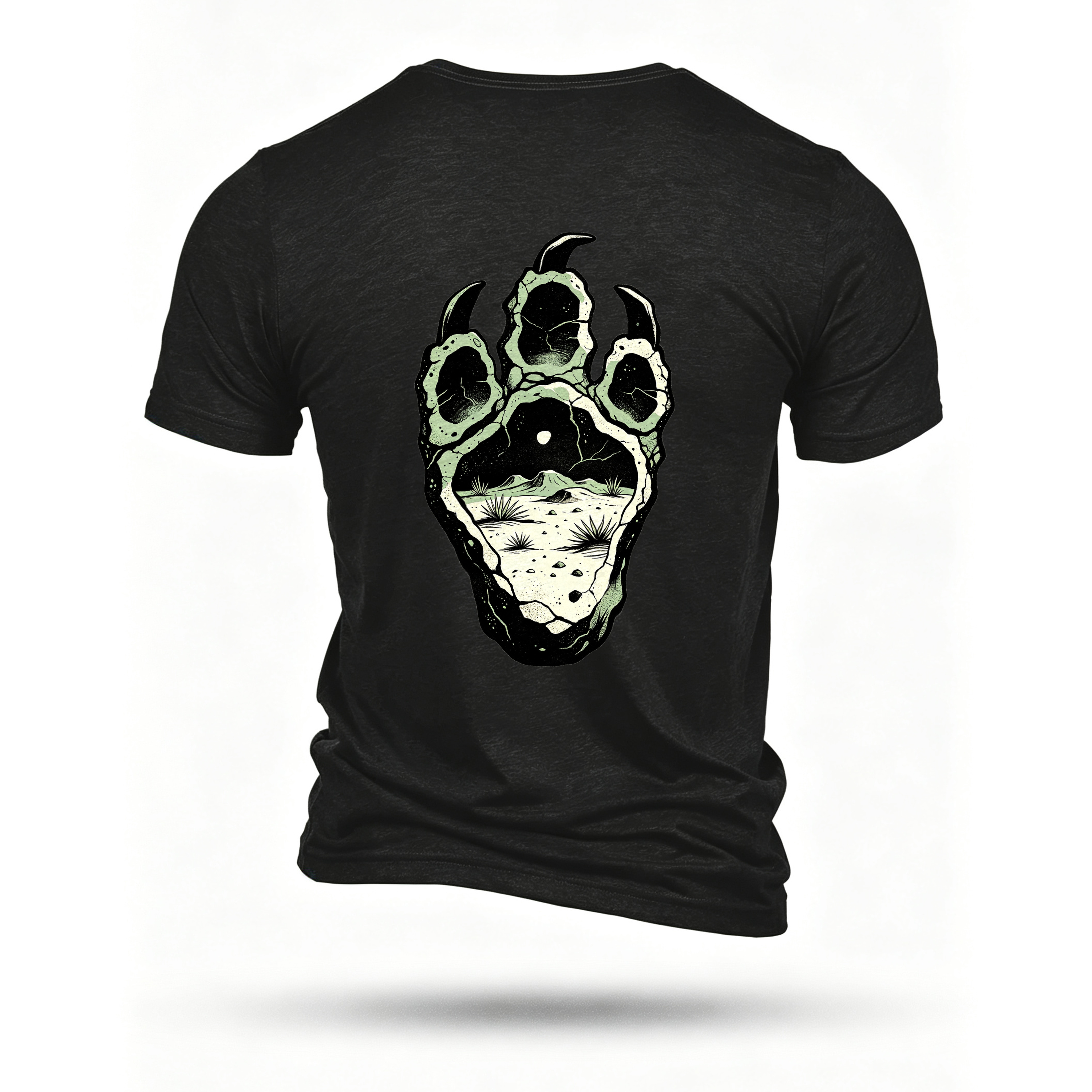 Black T-shirt, back print