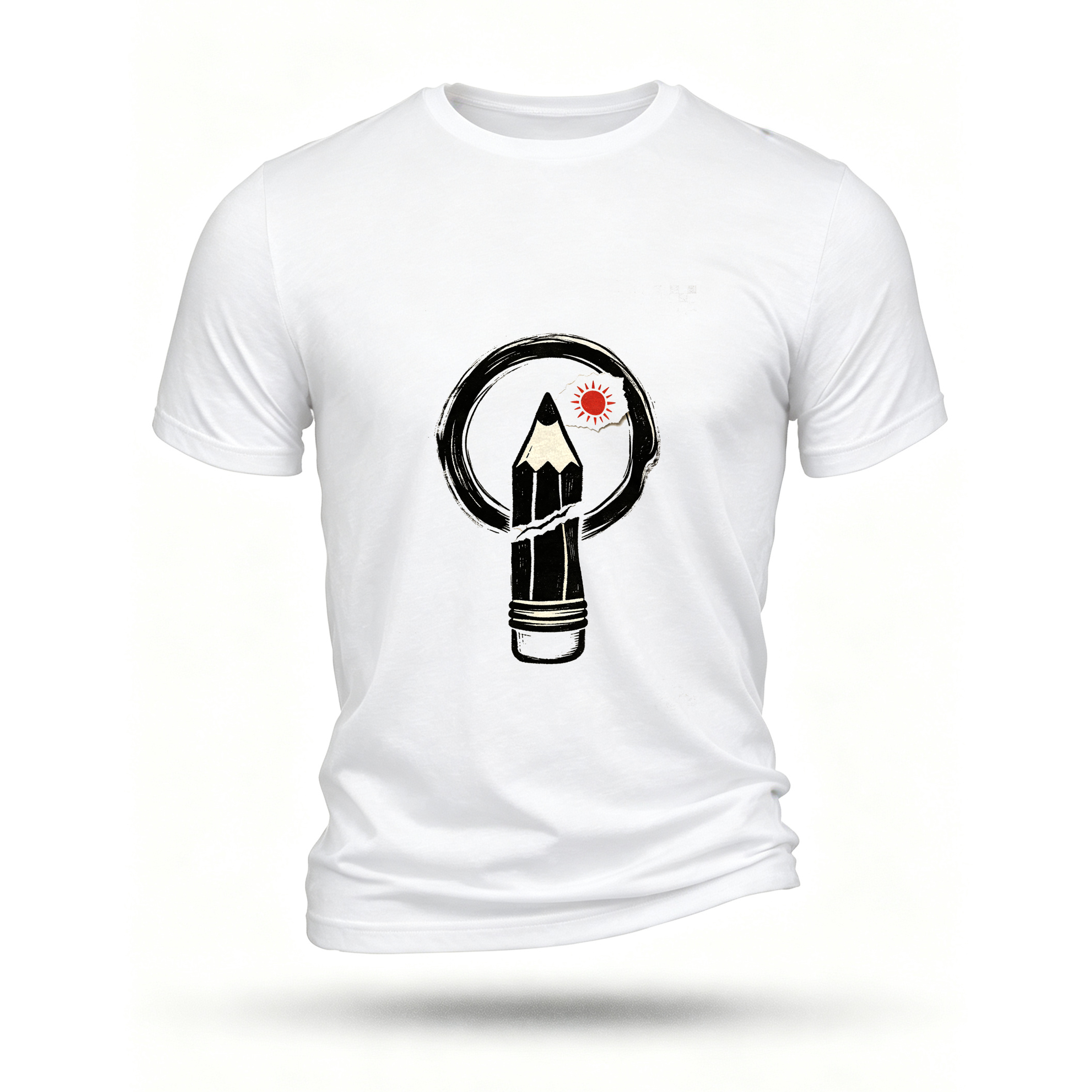 White T-shirt, front print