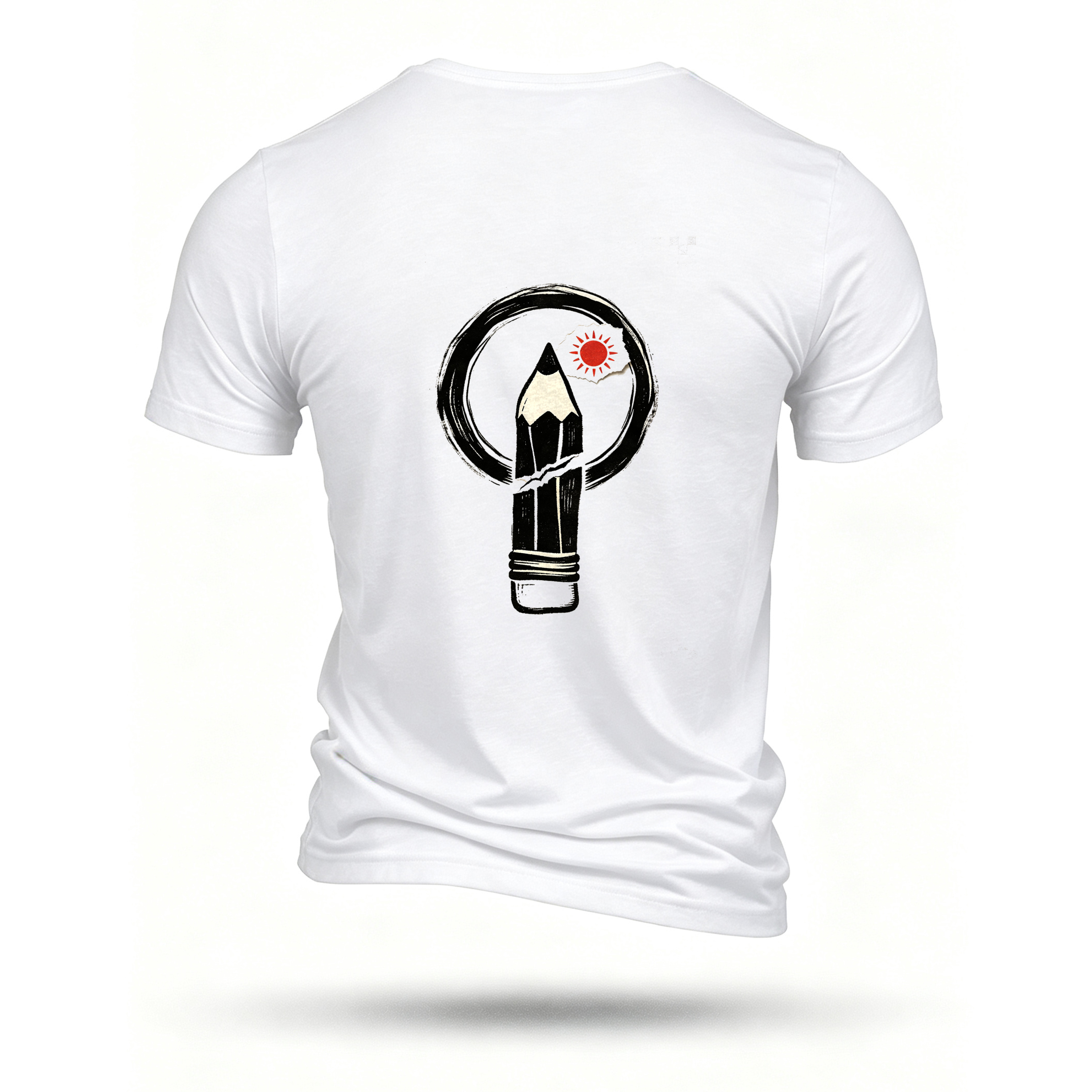 White T-shirt, back print
