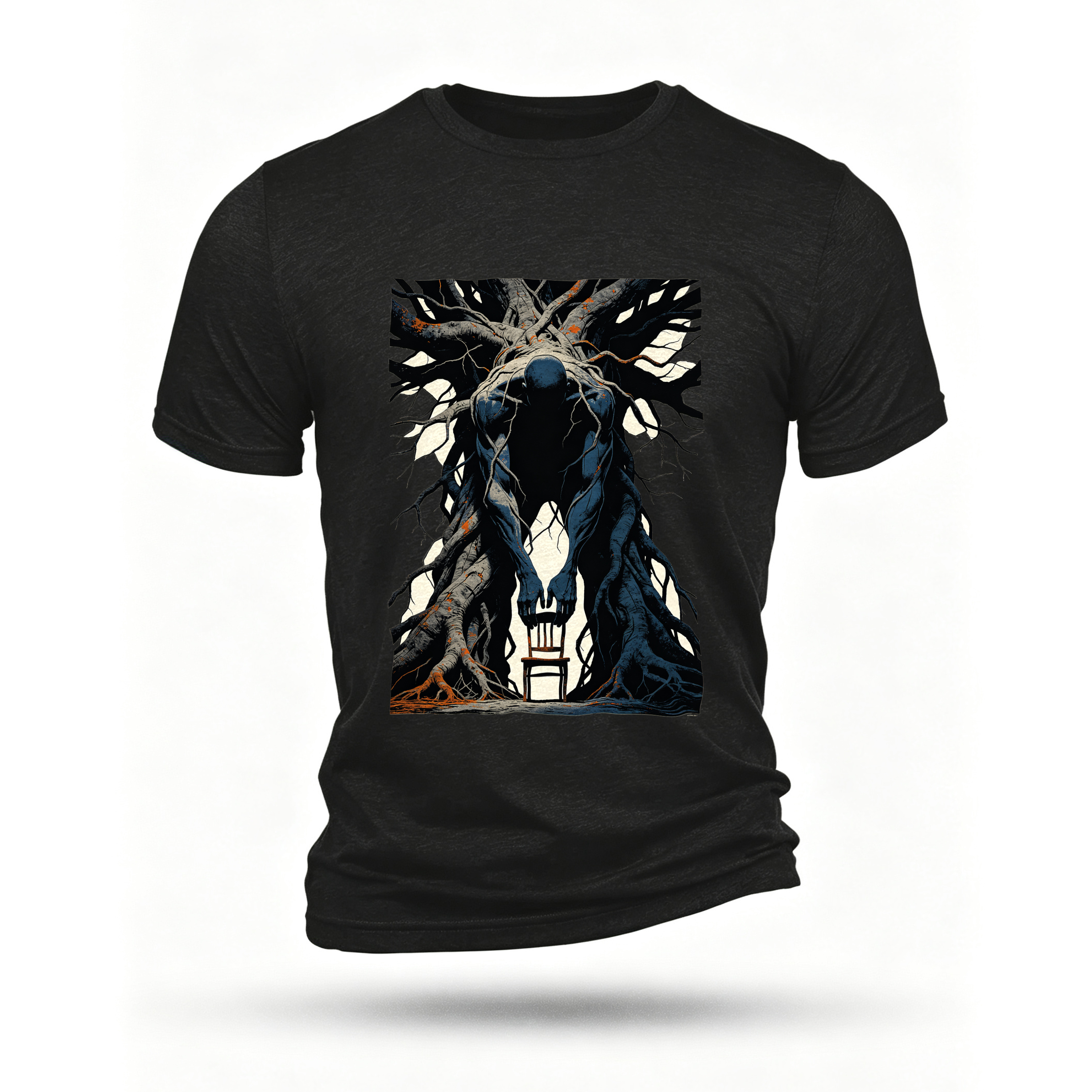 Black T-shirt, front print
