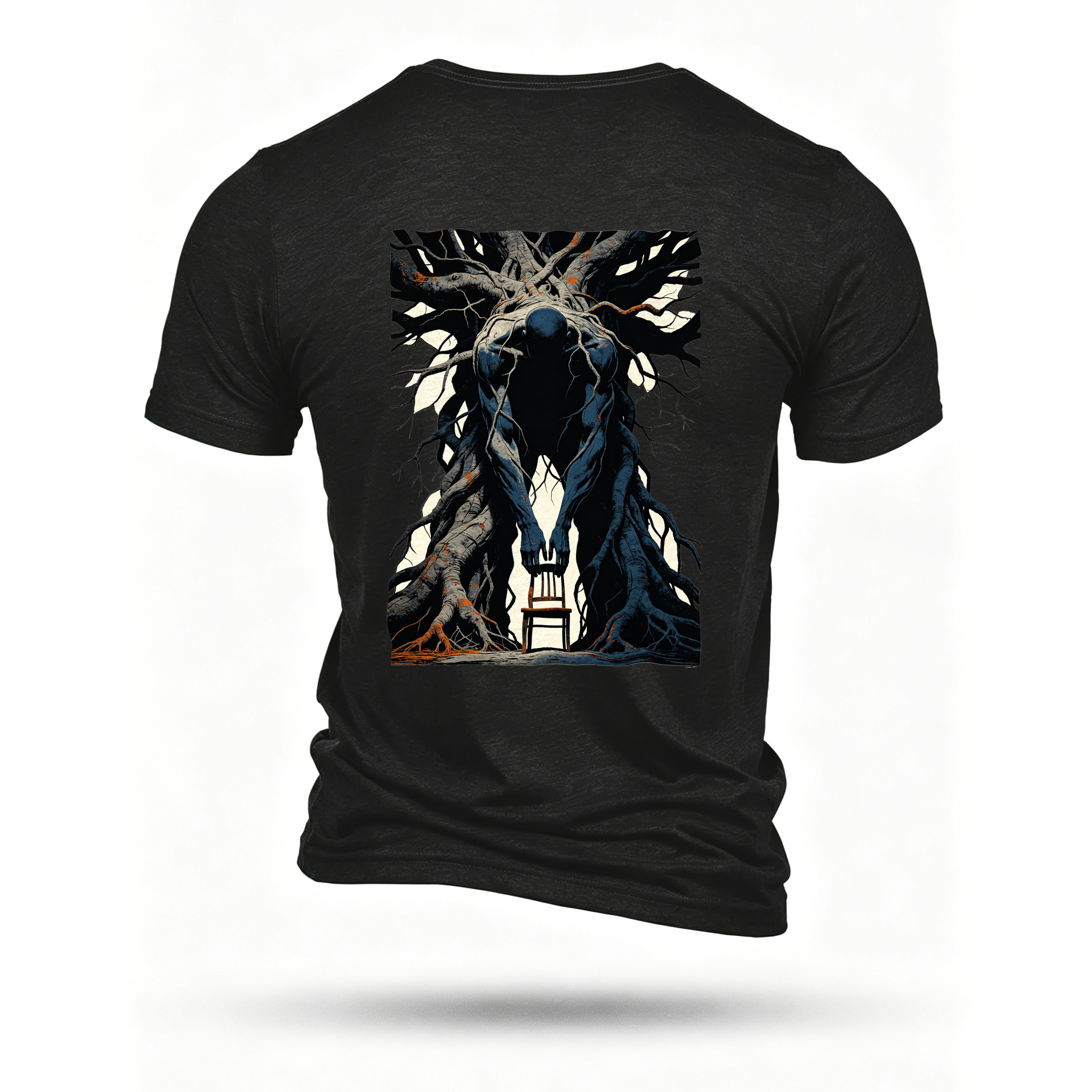 Black T-shirt, back print