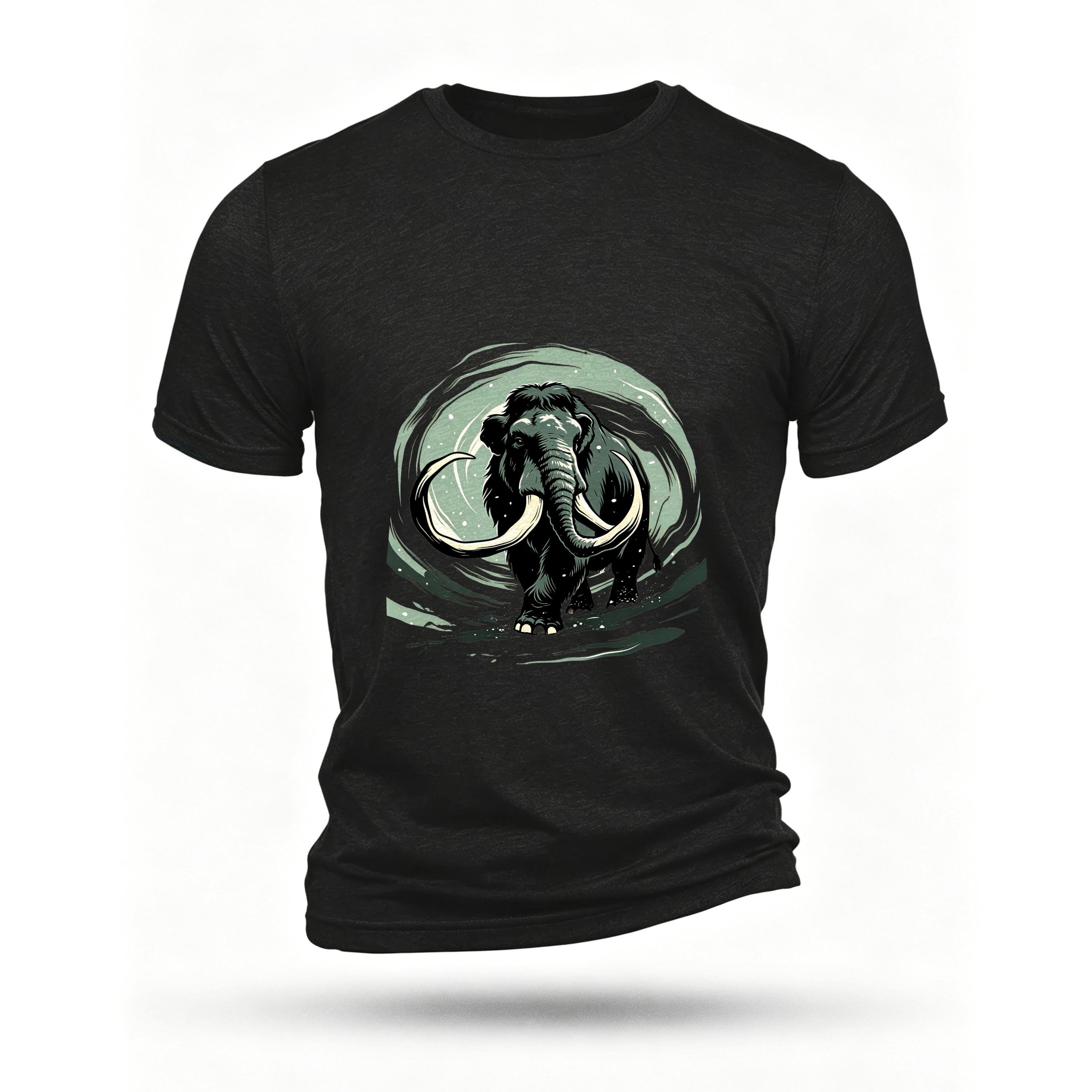 Black T-shirt, front print