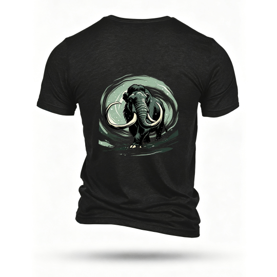 Black T-shirt, back print