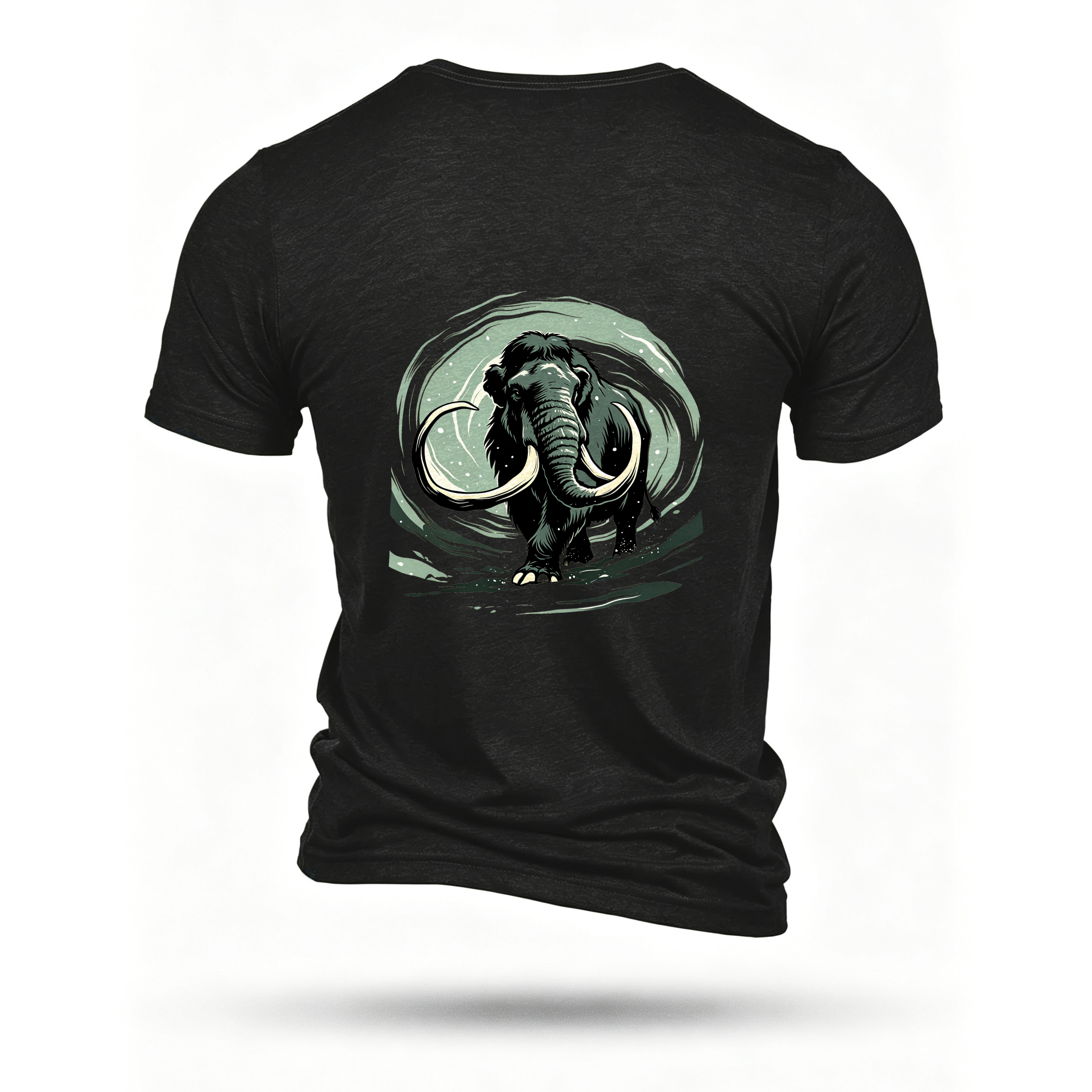 Black T-shirt, back print