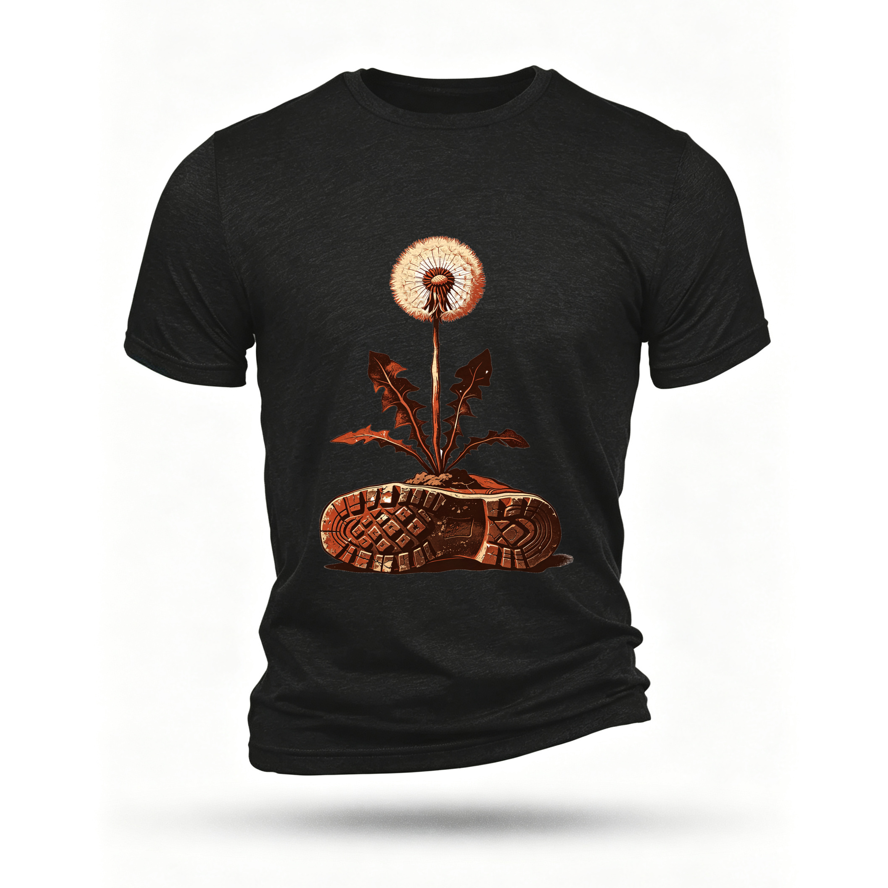 Black T-shirt, front print