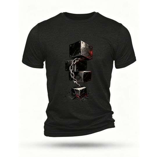 Black T-shirt, front print