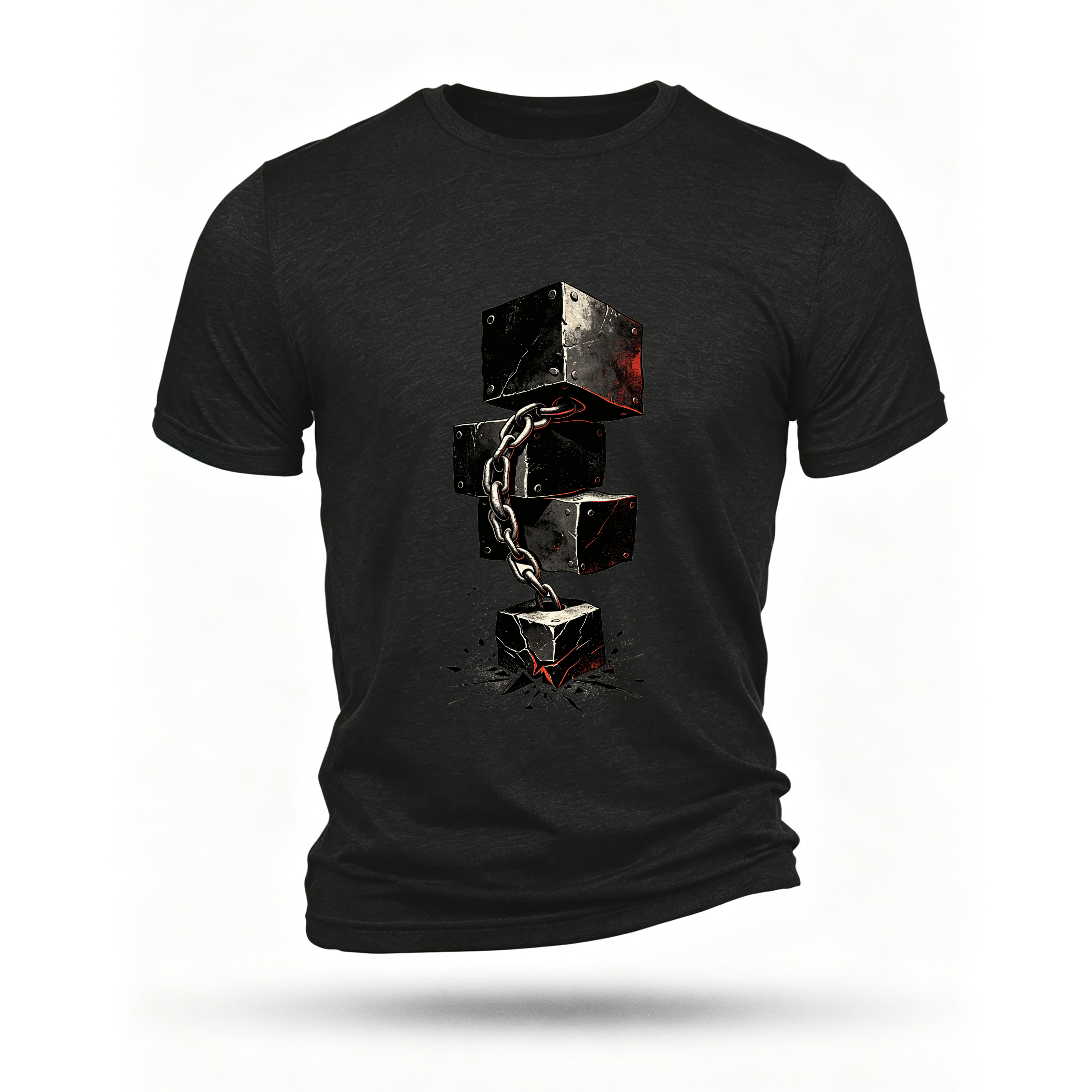 Black T-shirt, front print