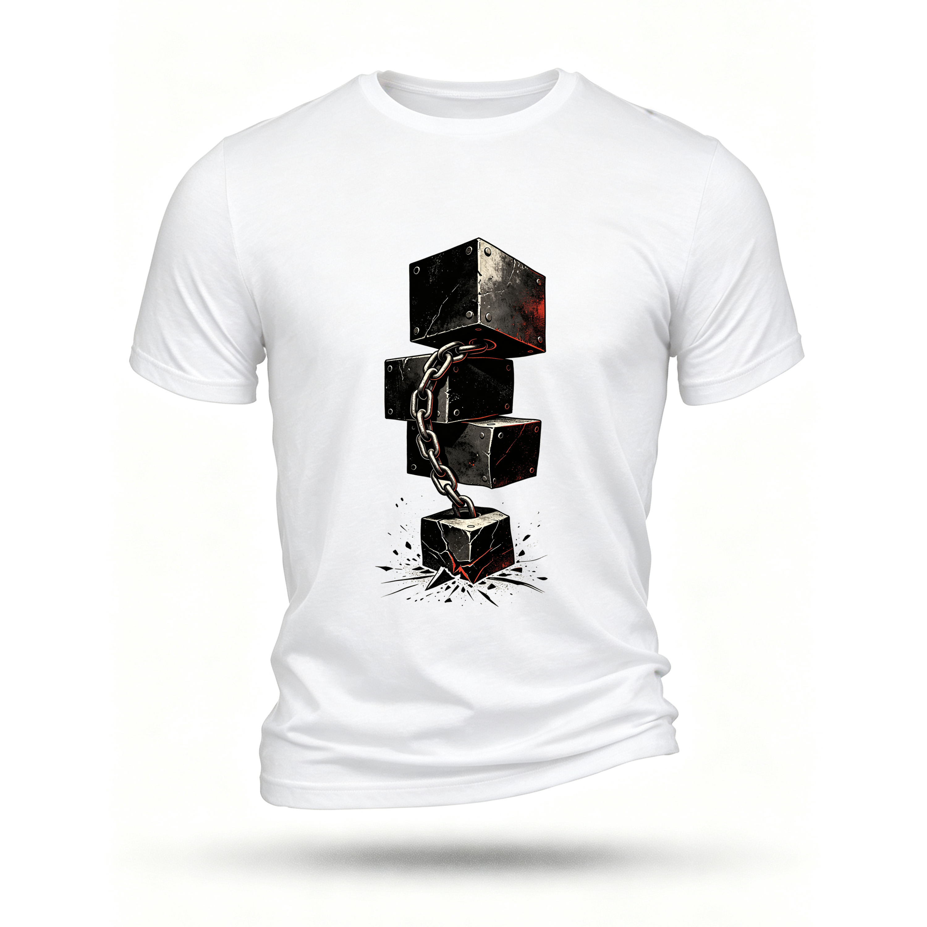 White T-shirt, front print