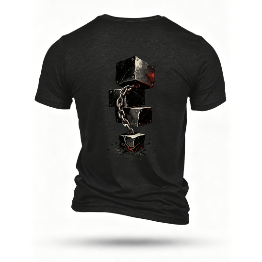Black T-shirt, back print
