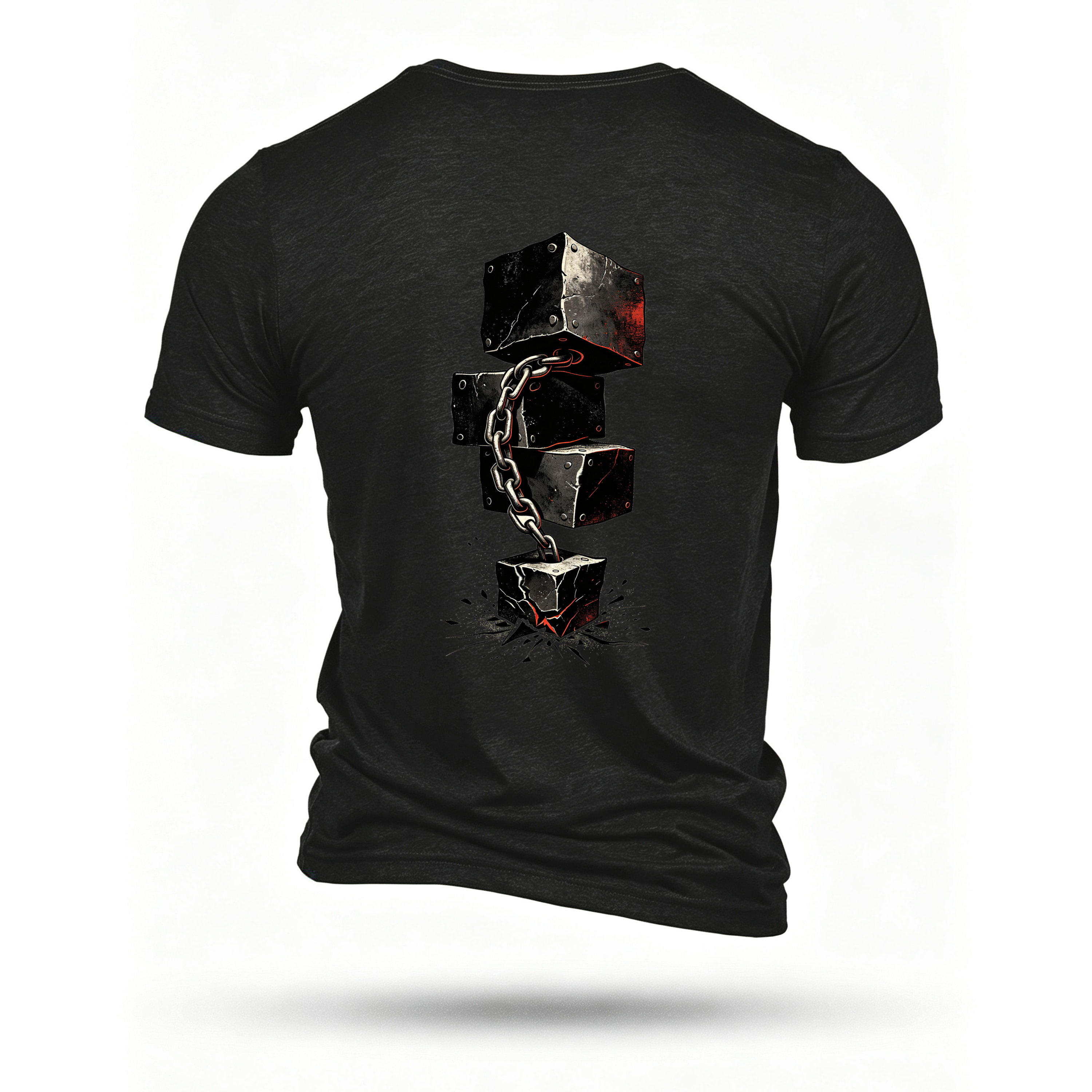 Black T-shirt, back print