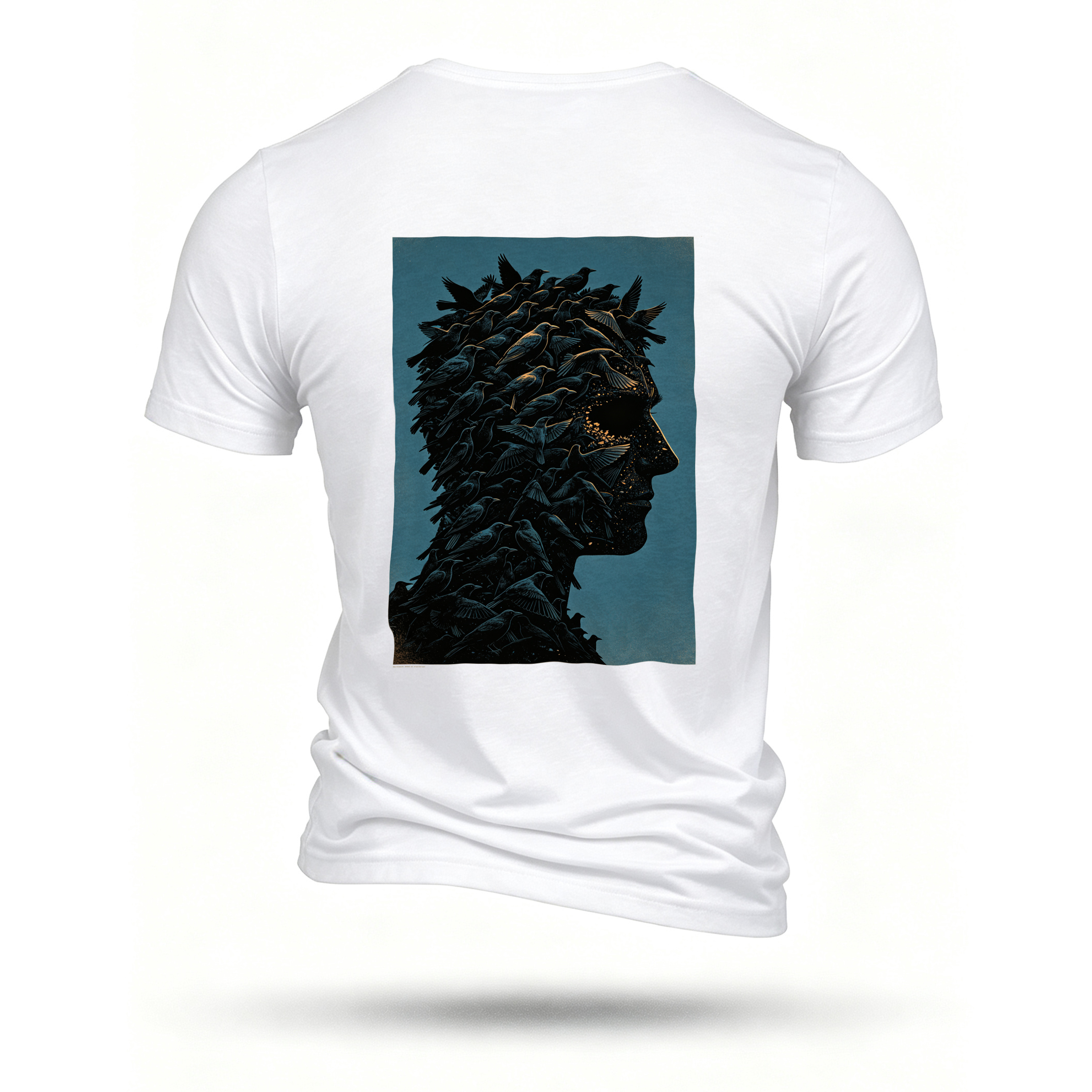 White T-shirt, back print