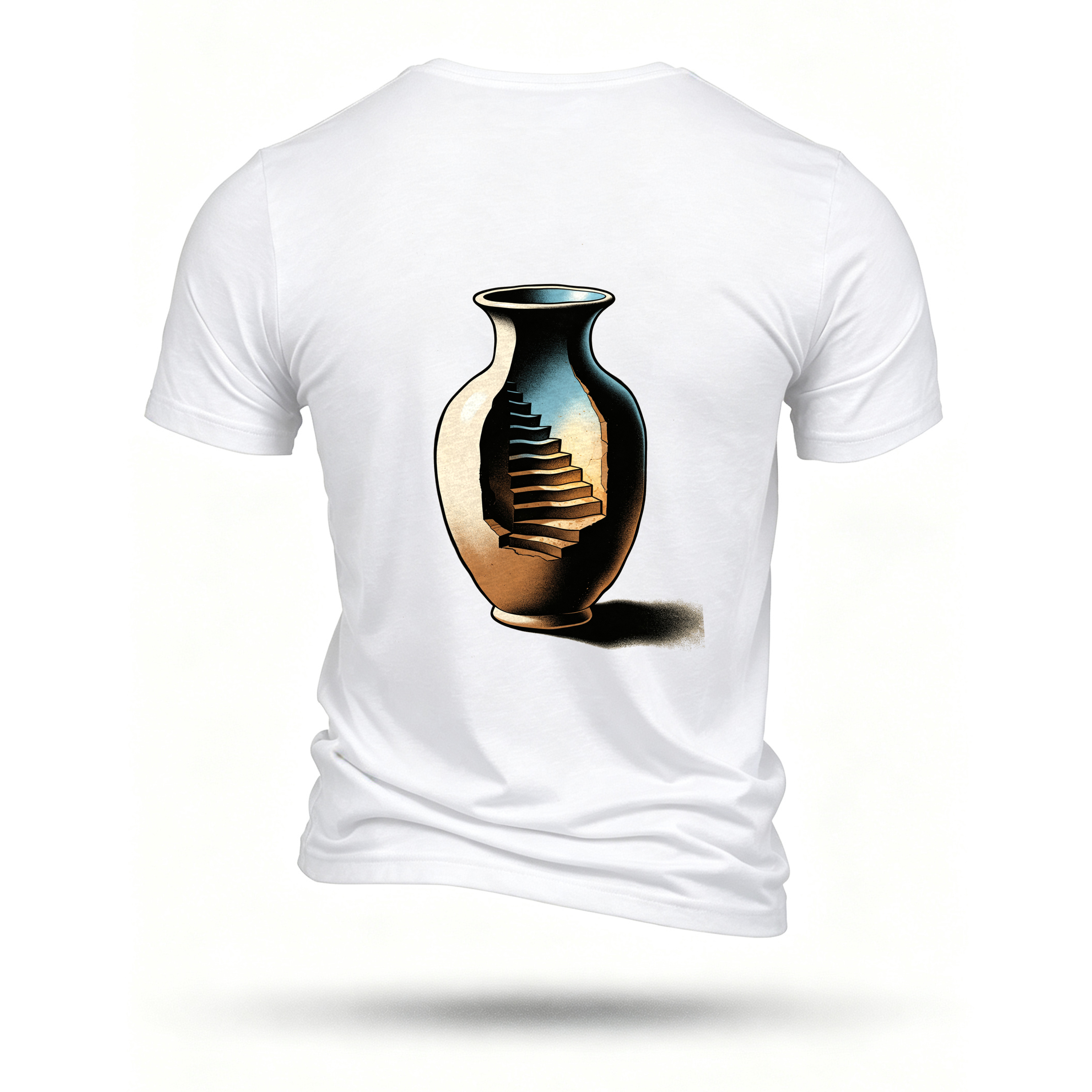 White T-shirt, back print