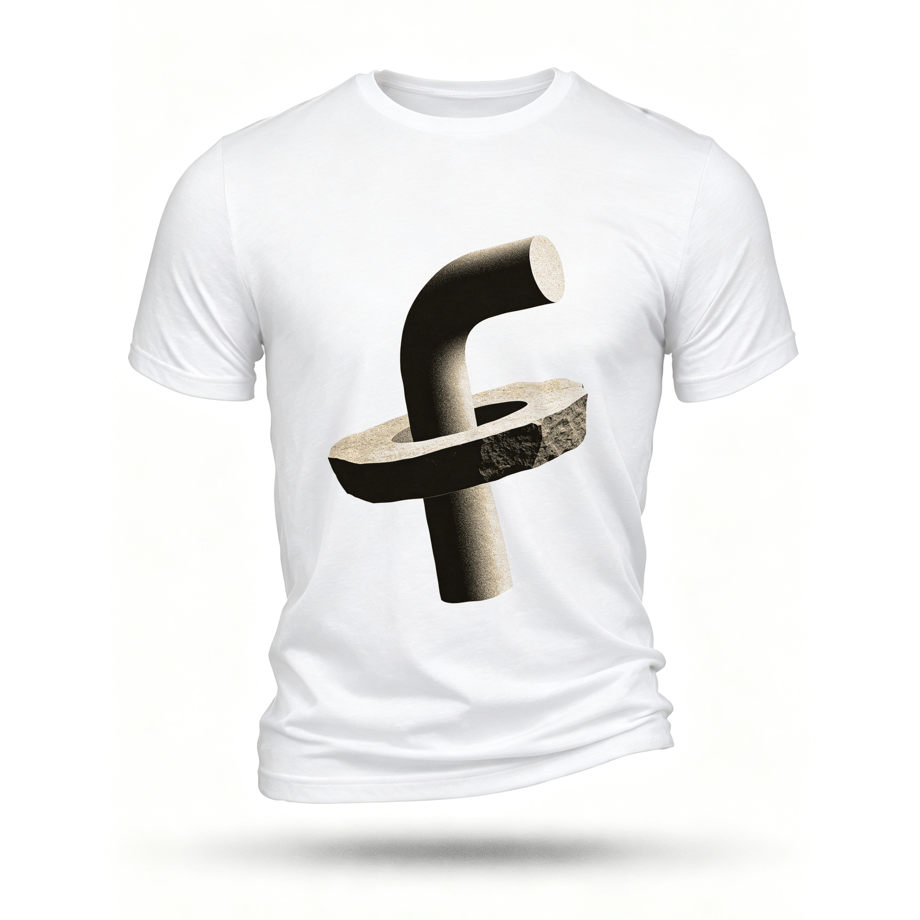 White T-shirt, front print