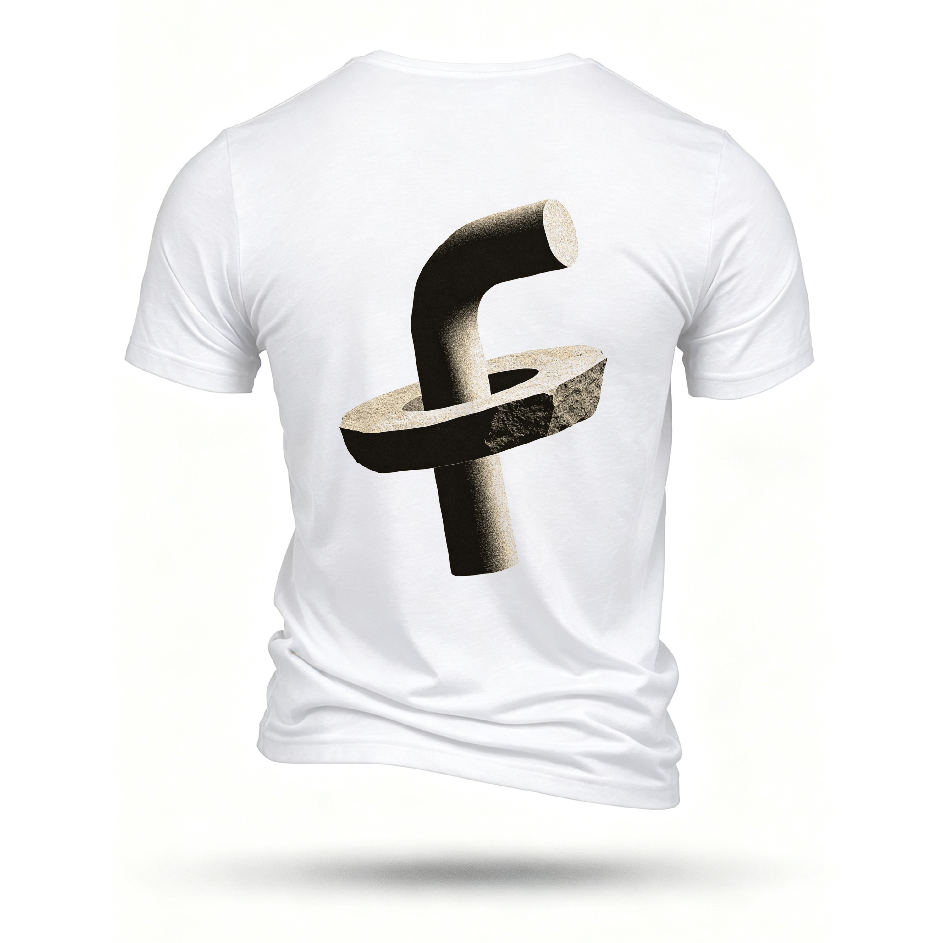 White T-shirt, back print