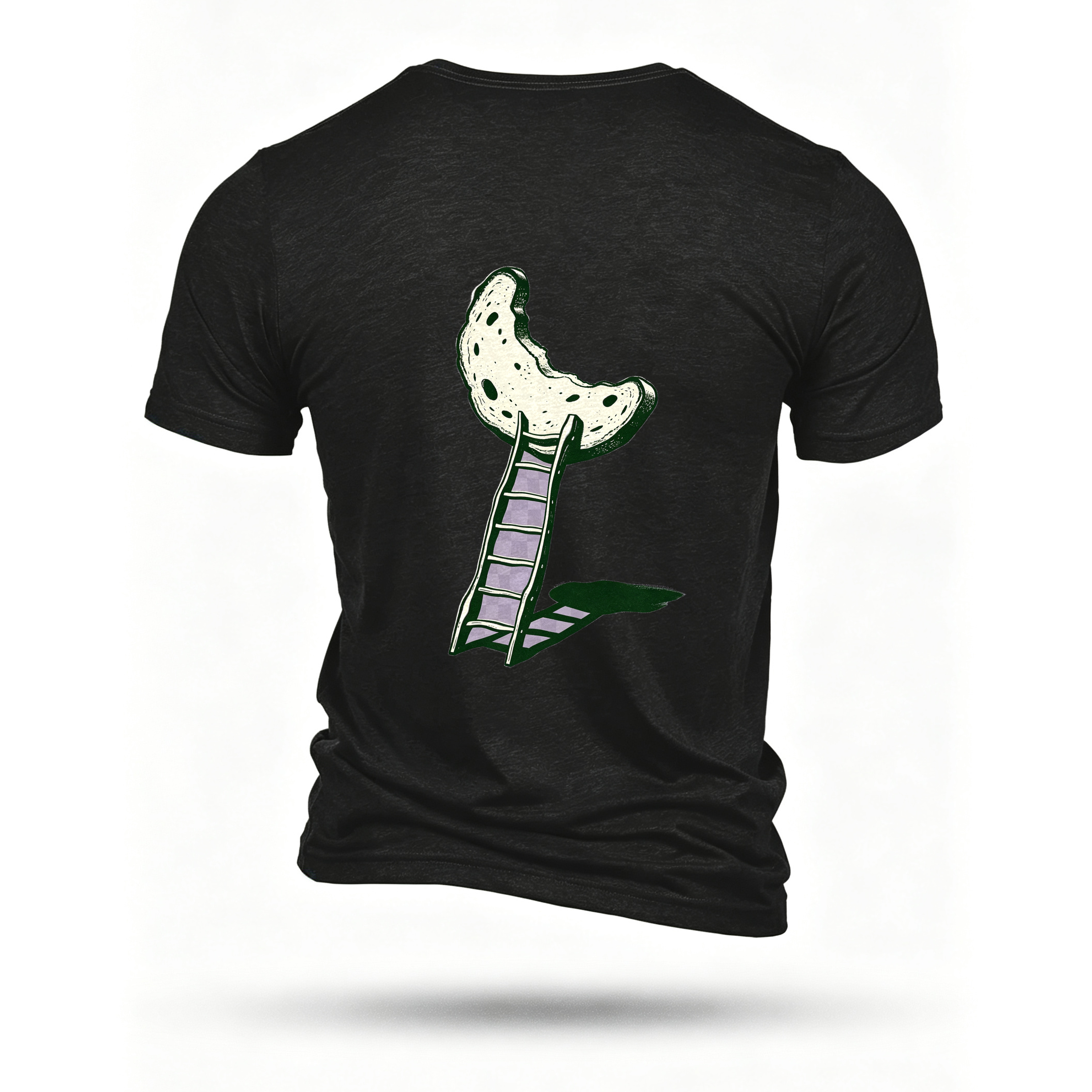 Black T-shirt, back print