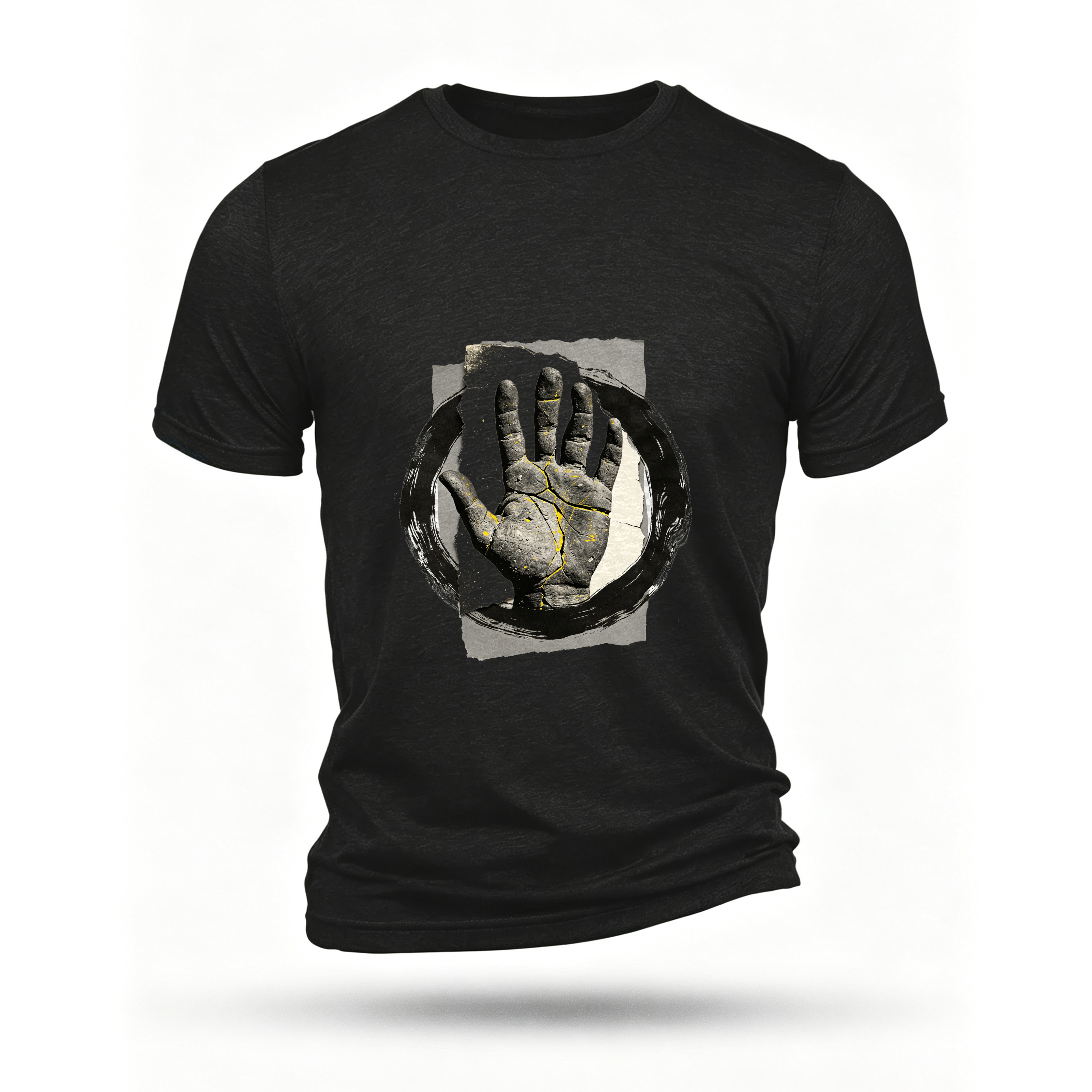 Black T-shirt, front print