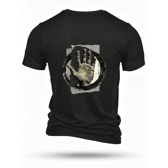 Black T-shirt, back print