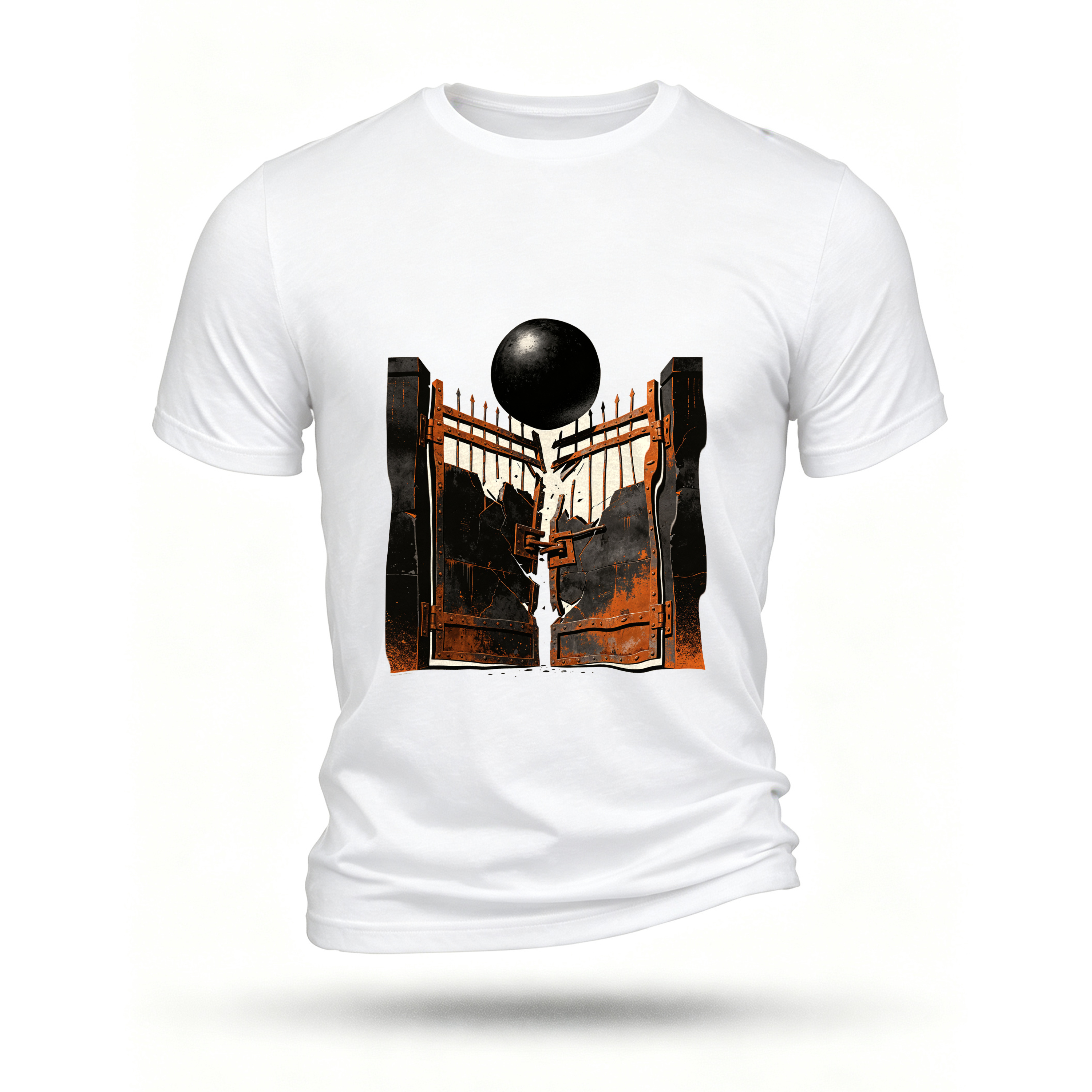 White T-shirt, front print