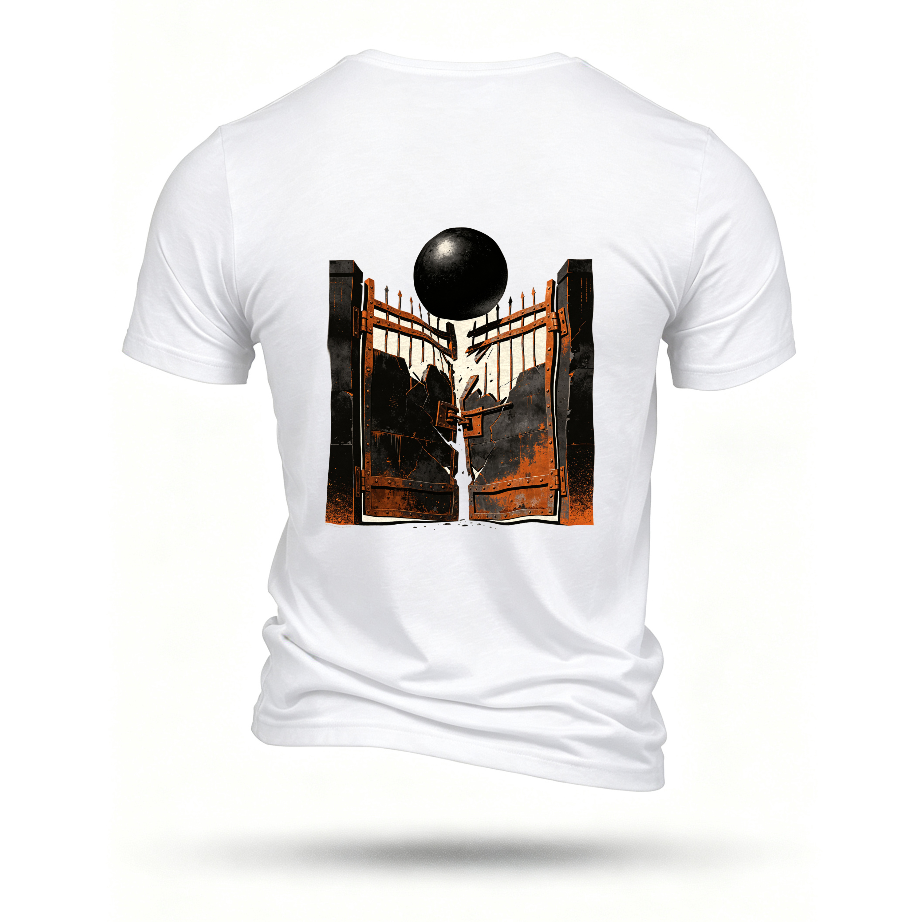 White T-shirt, back print