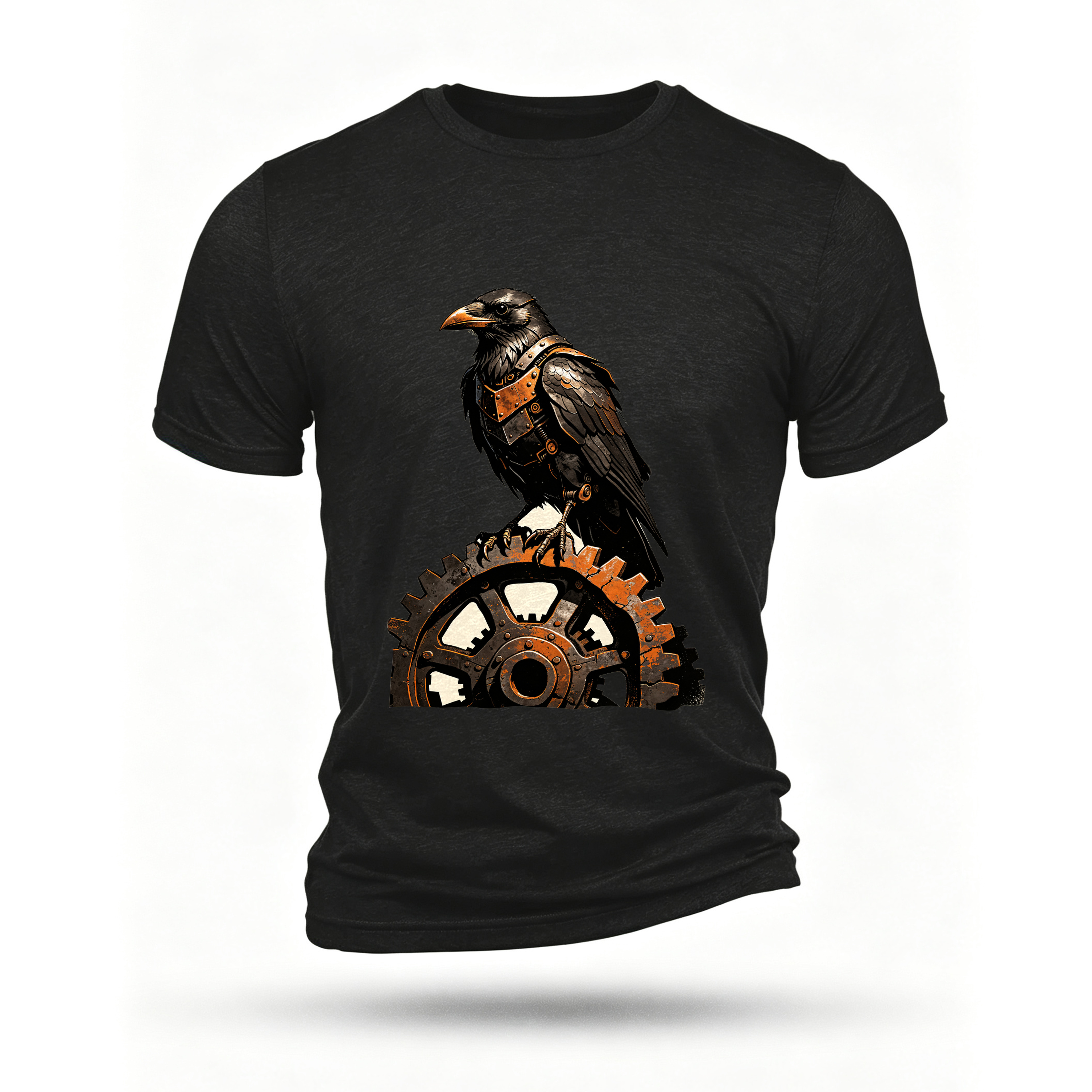 Black T-shirt, front print