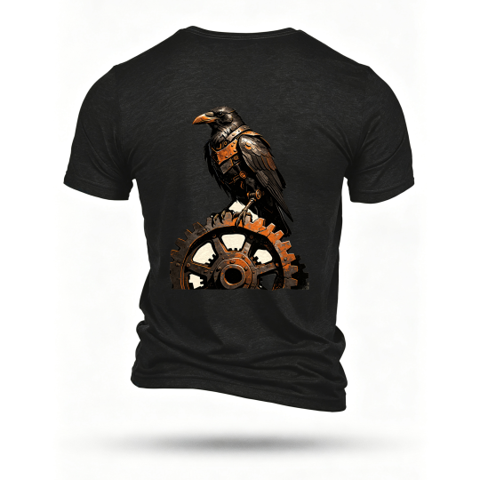 Black T-shirt, back print
