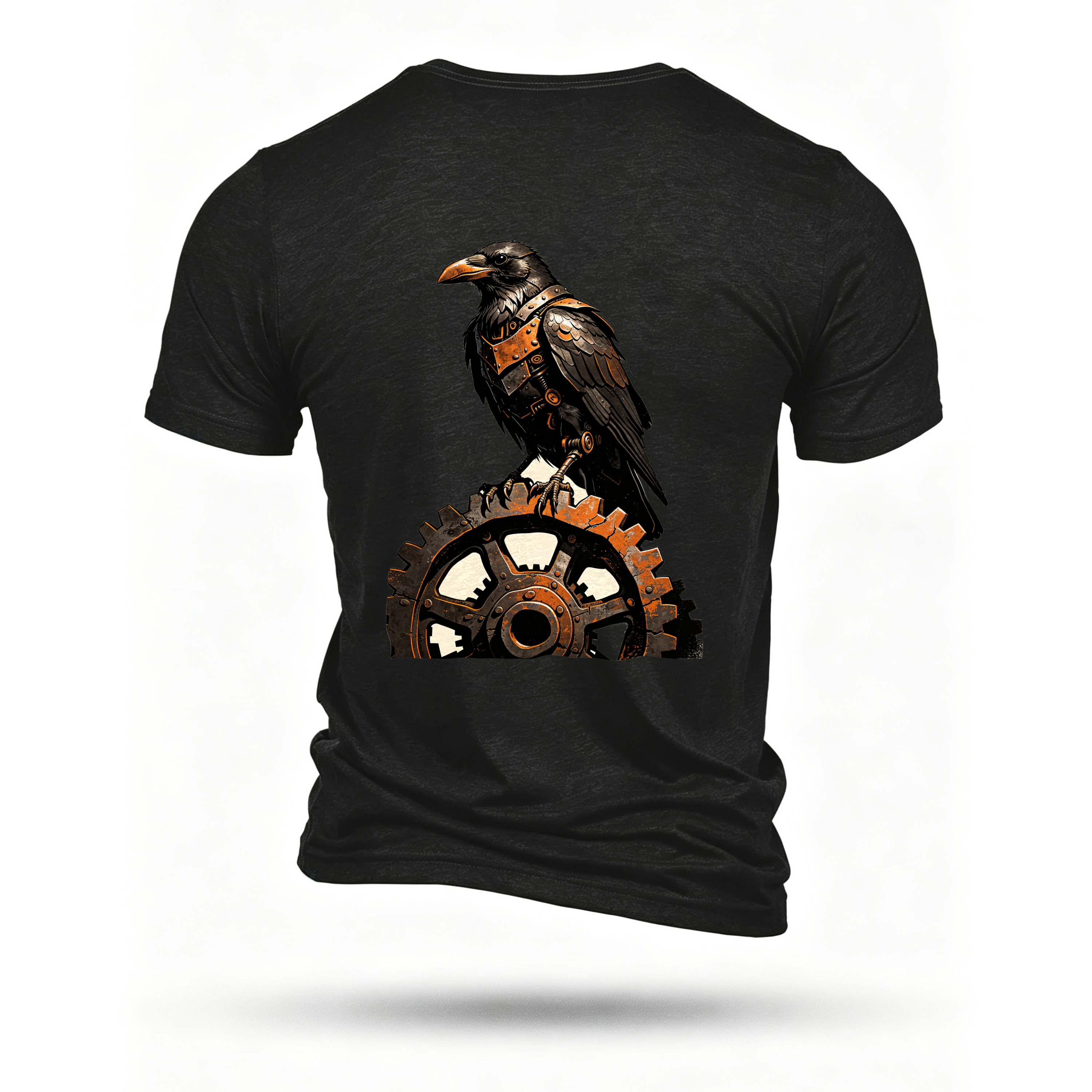 Black T-shirt, back print