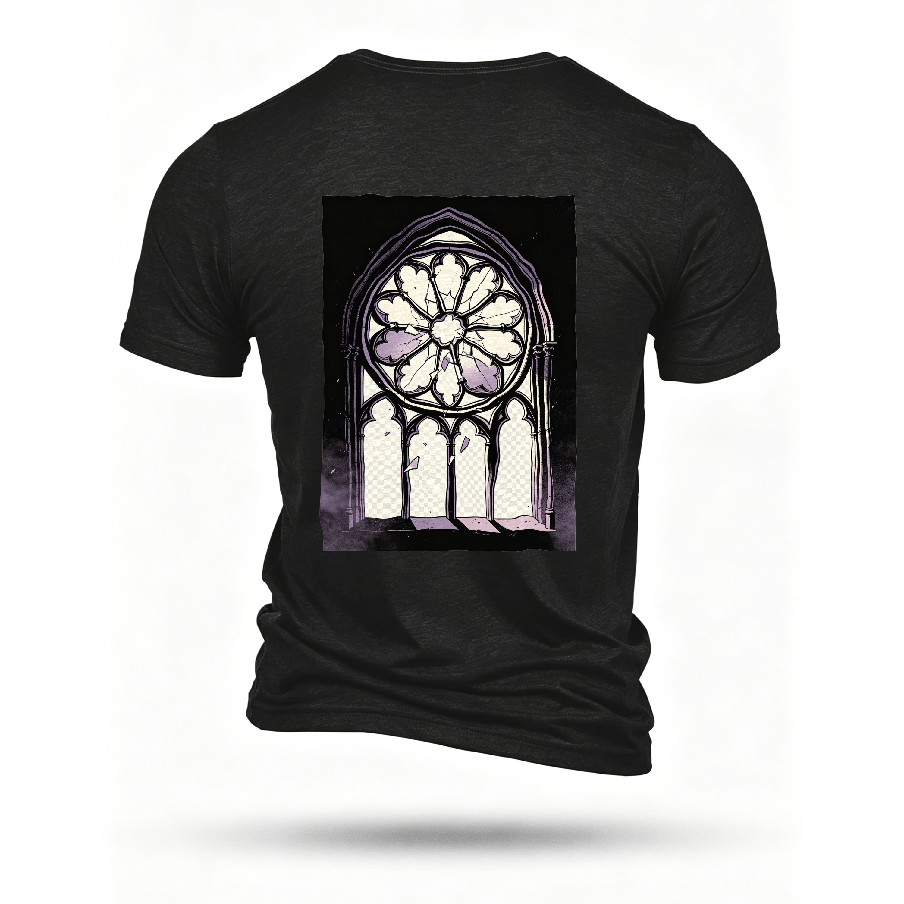 Black T-shirt, back print
