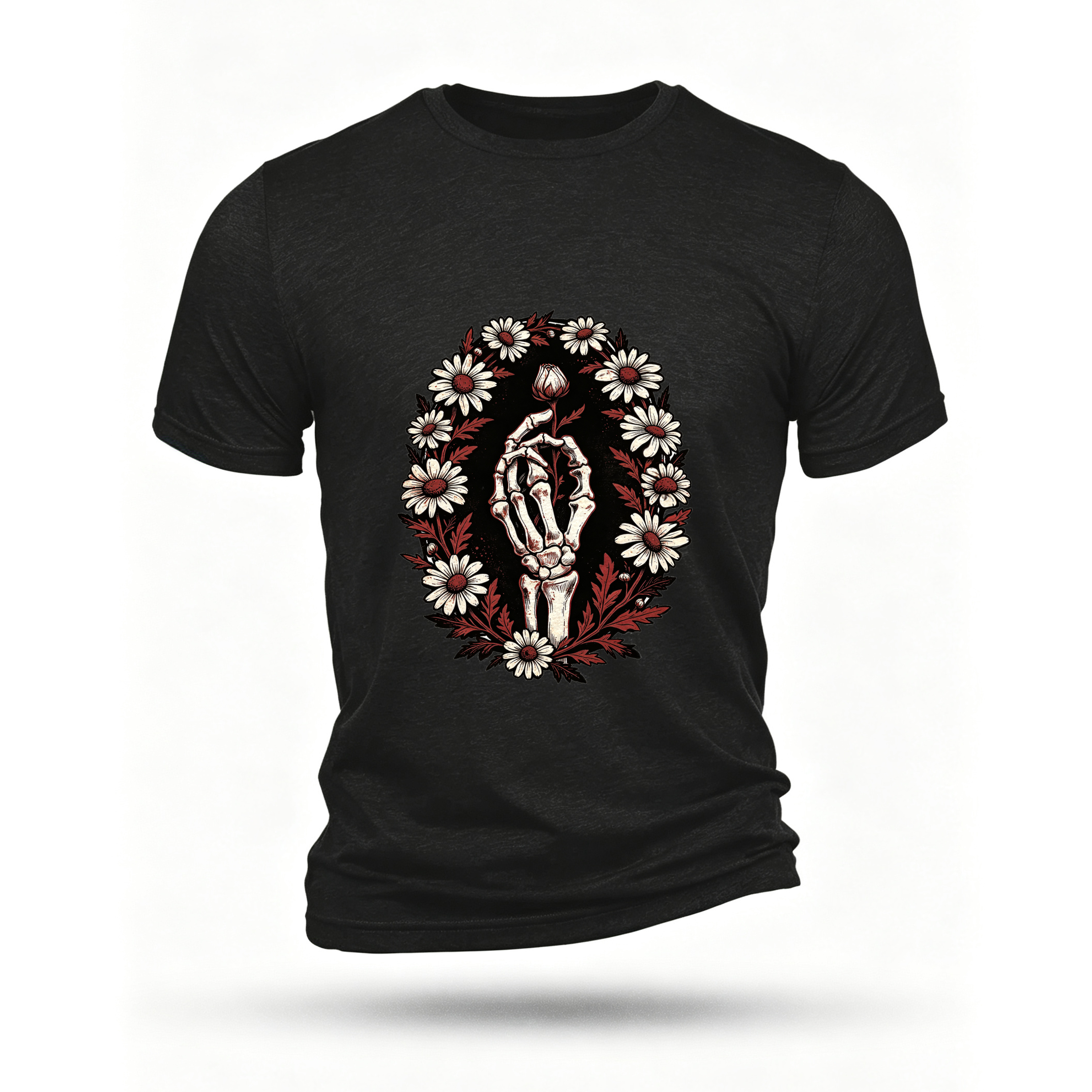 Black T-shirt, front print