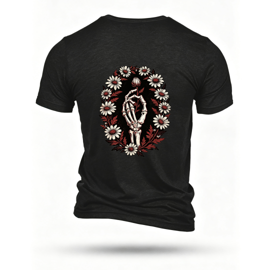 Black T-shirt, back print