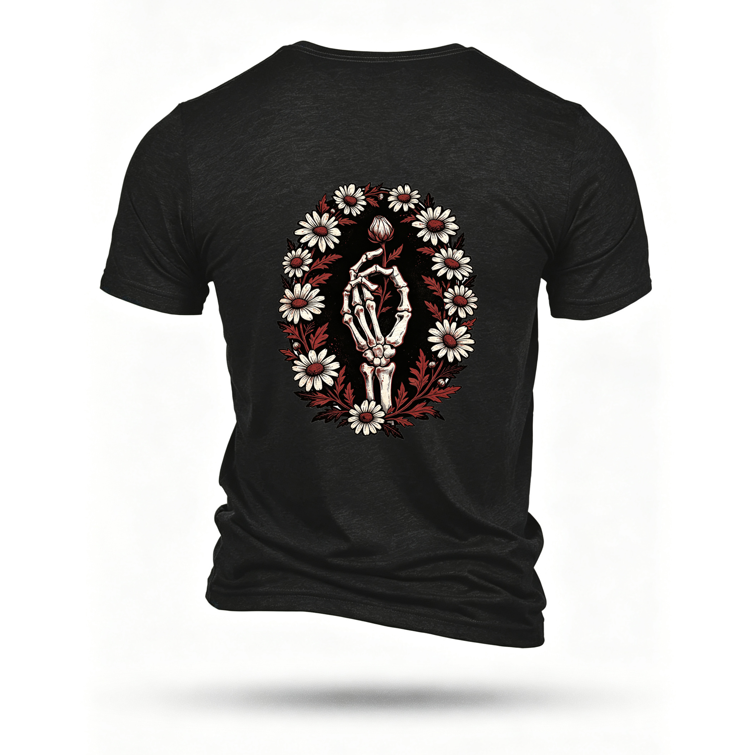 Black T-shirt, back print