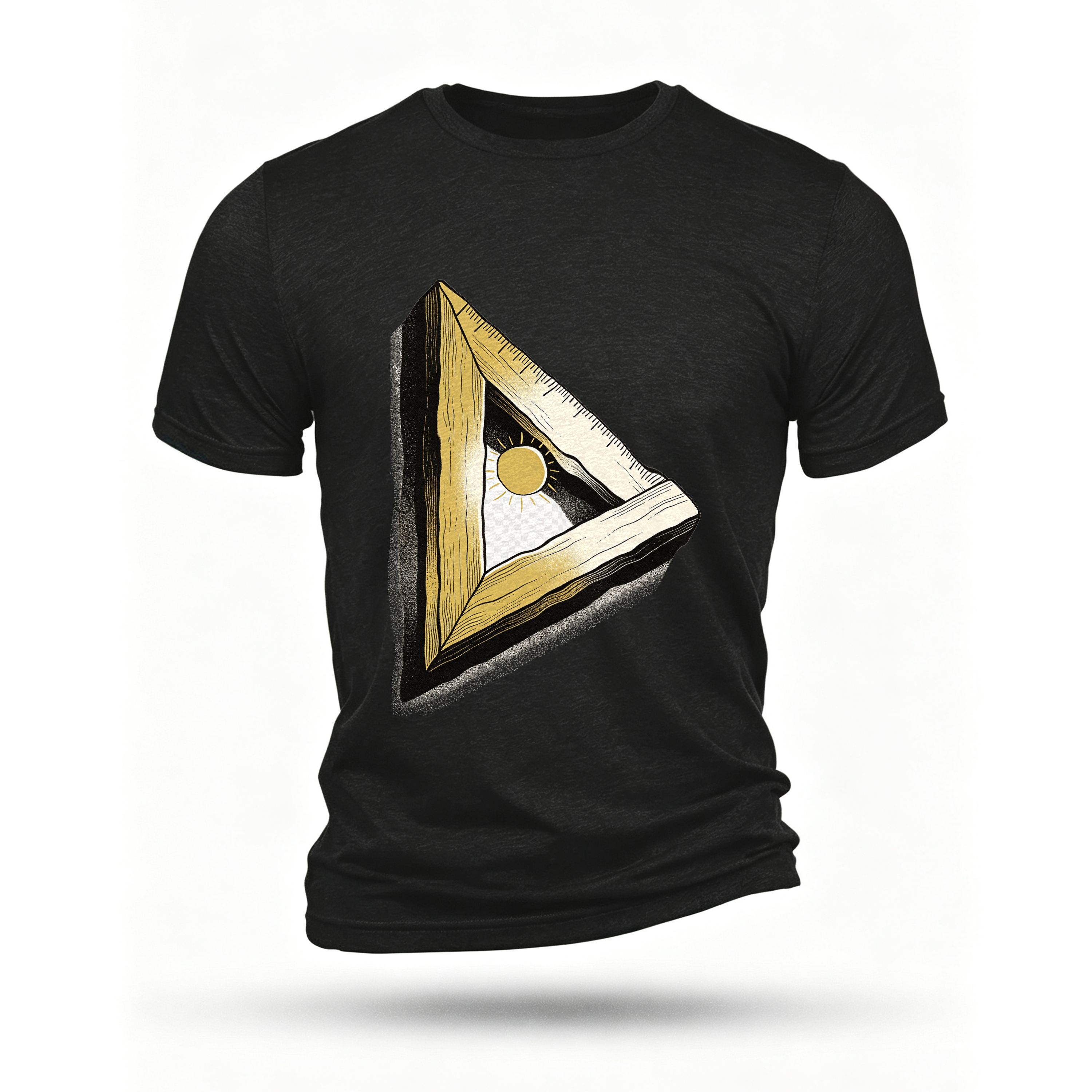 Black T-shirt, front print