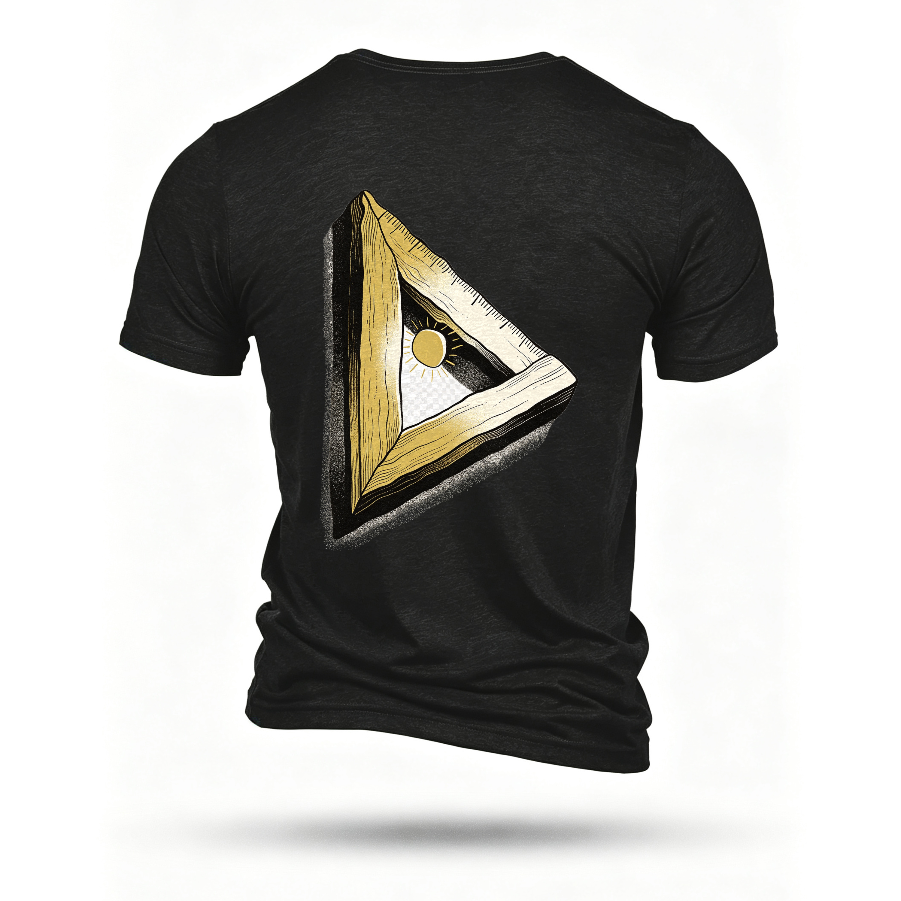 Black T-shirt, back print