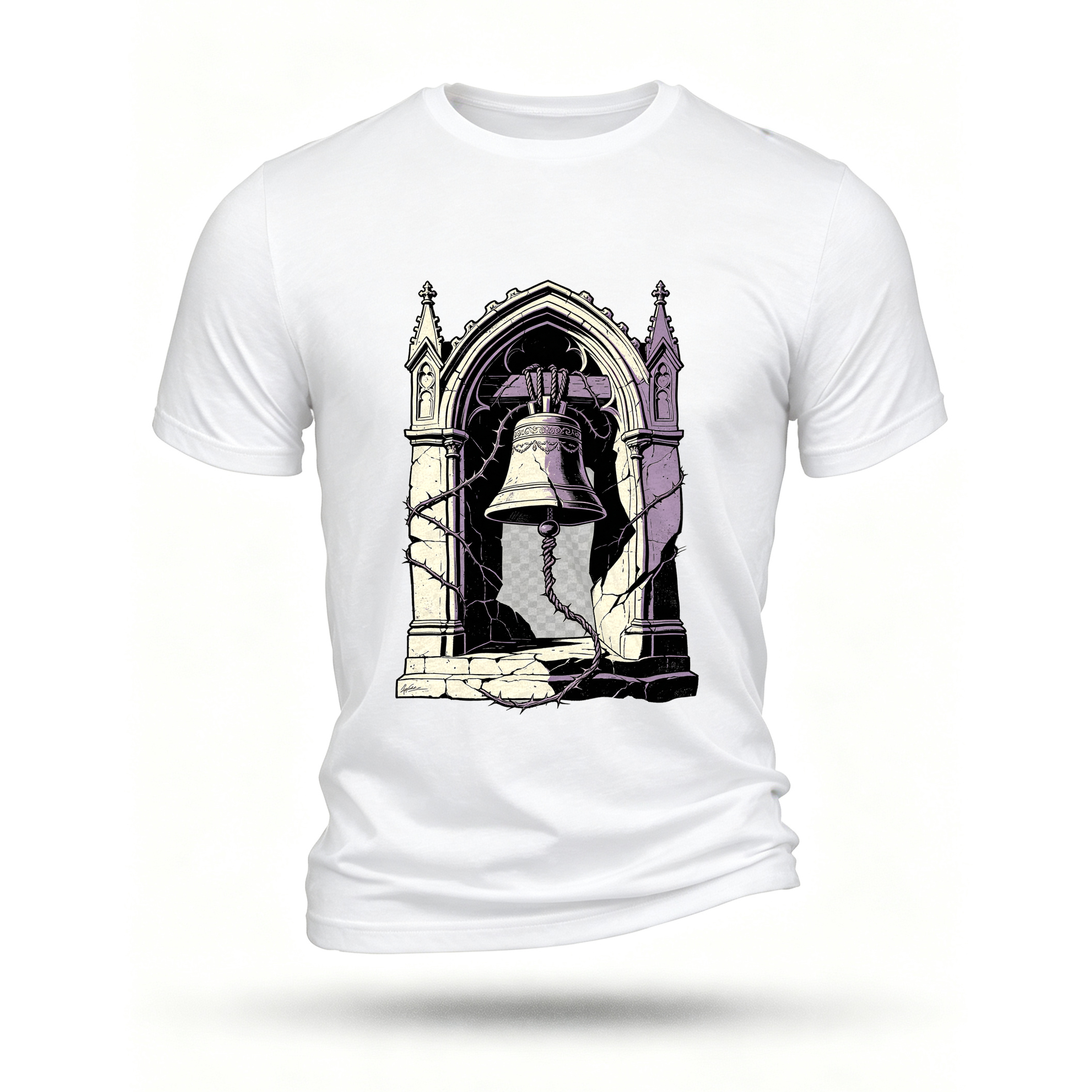 White T-shirt, front print
