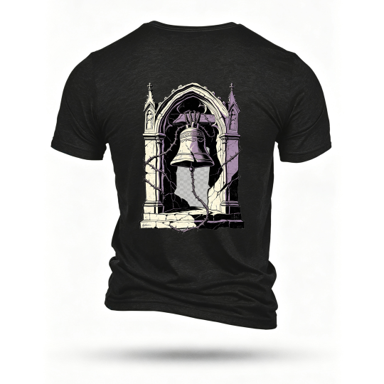 Black T-shirt, back print