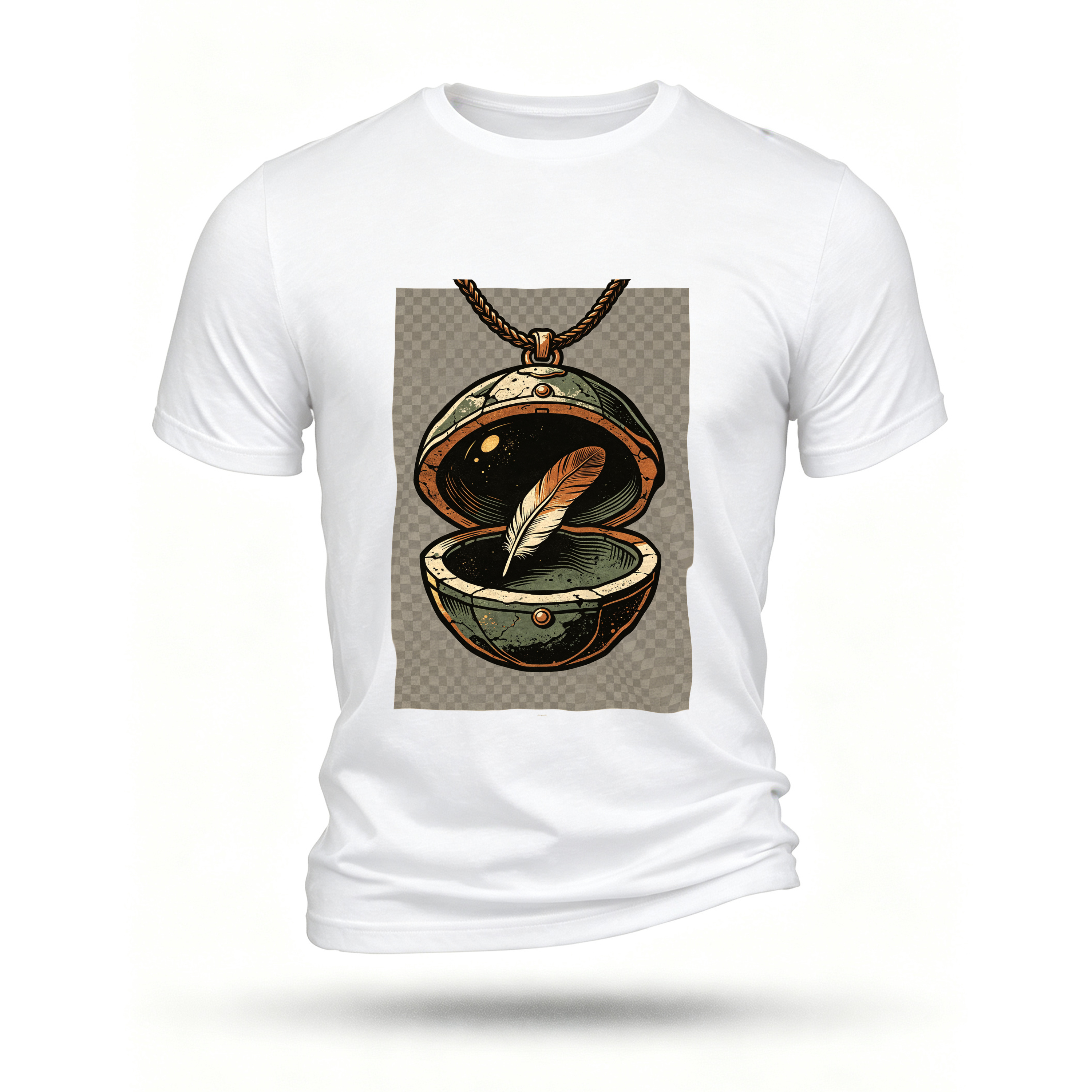 White T-shirt, front print