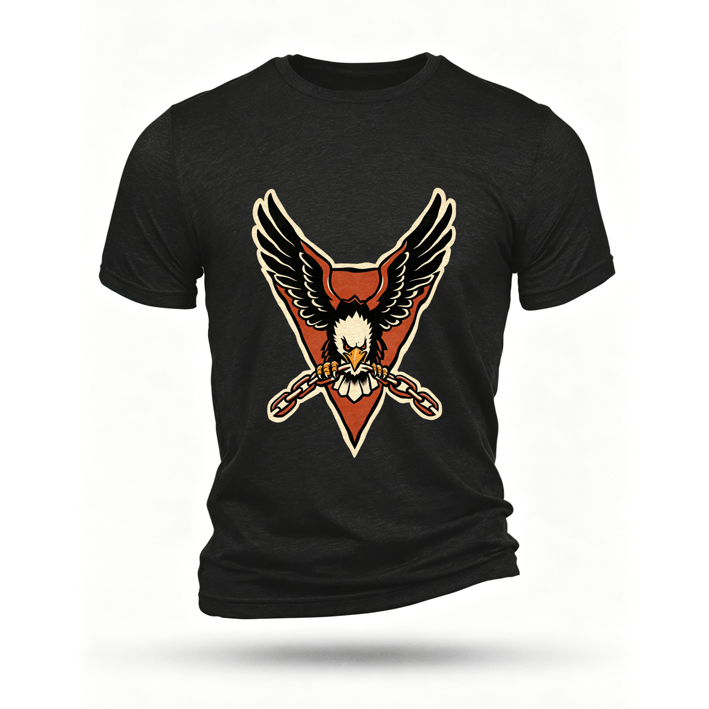 Black T-shirt, front print