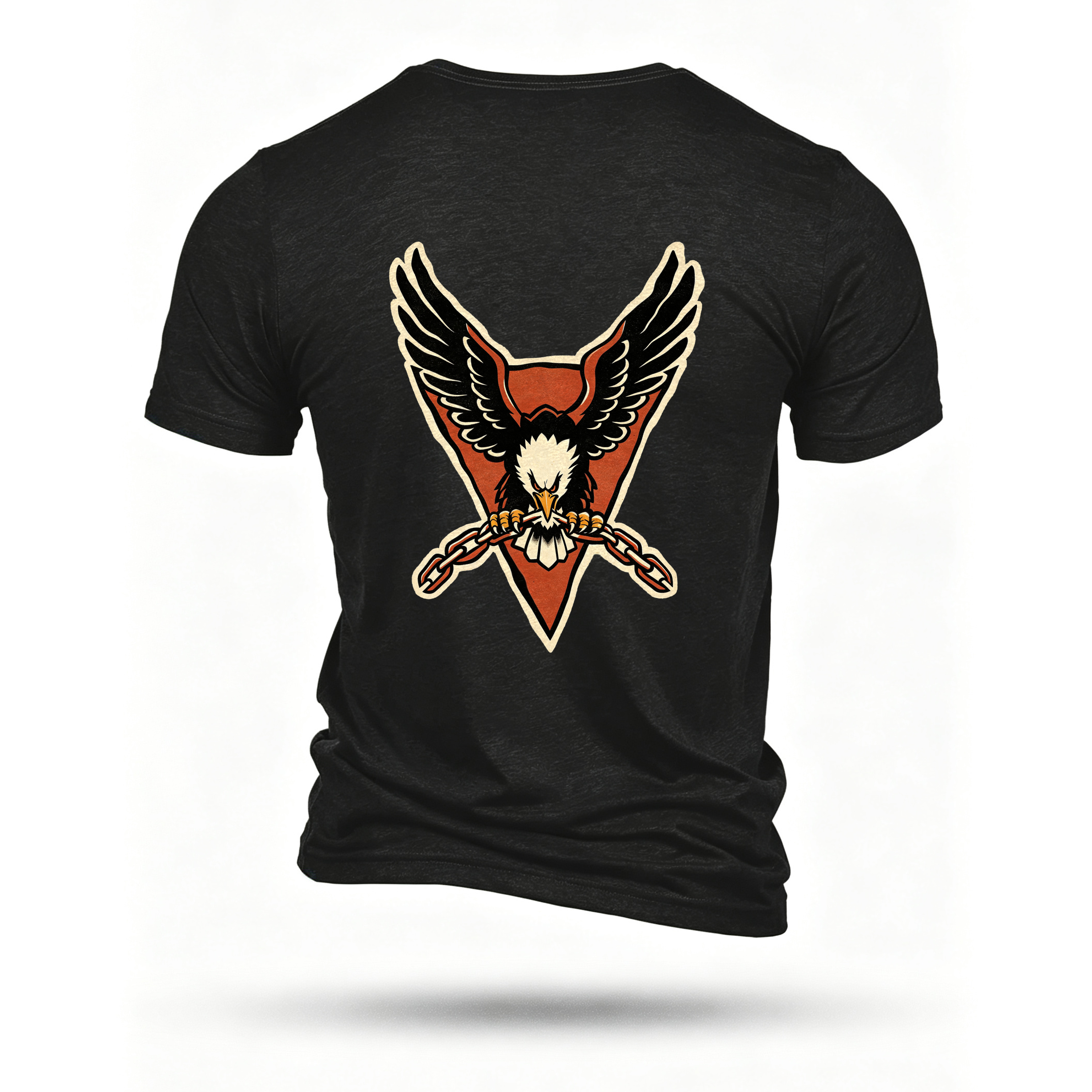 Black T-shirt, back print