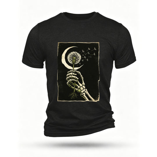 Black T-shirt, front print