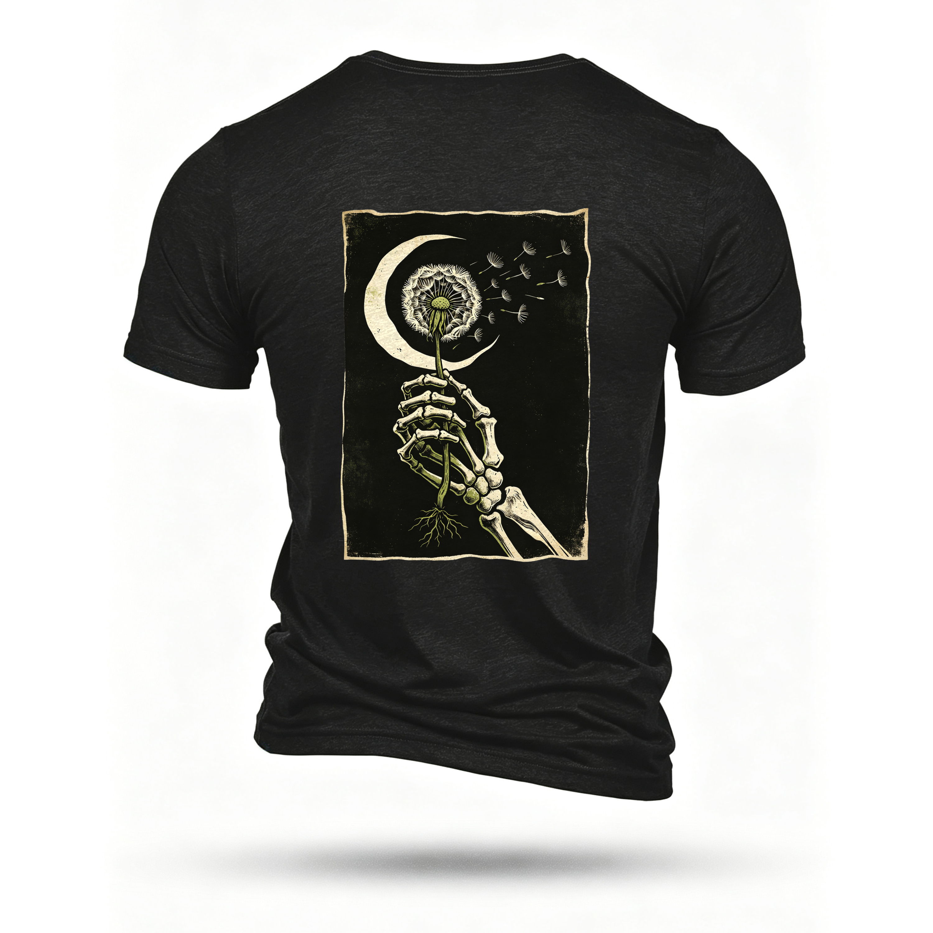 Black T-shirt, back print