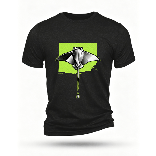 Black T-shirt, front print