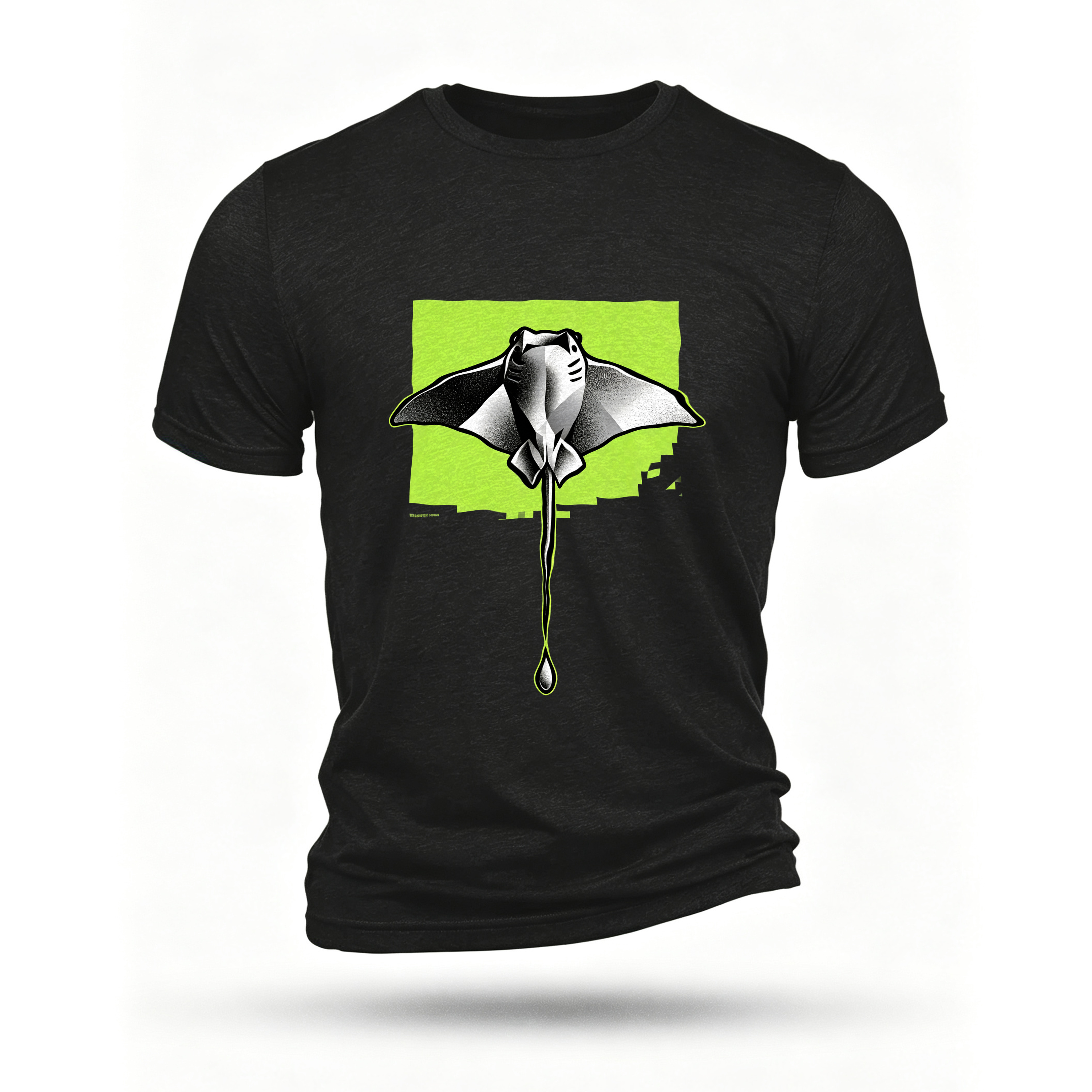 Black T-shirt, front print