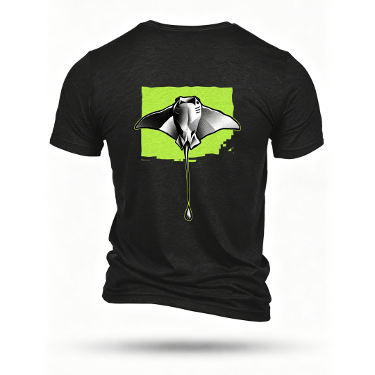 Black T-shirt, back print