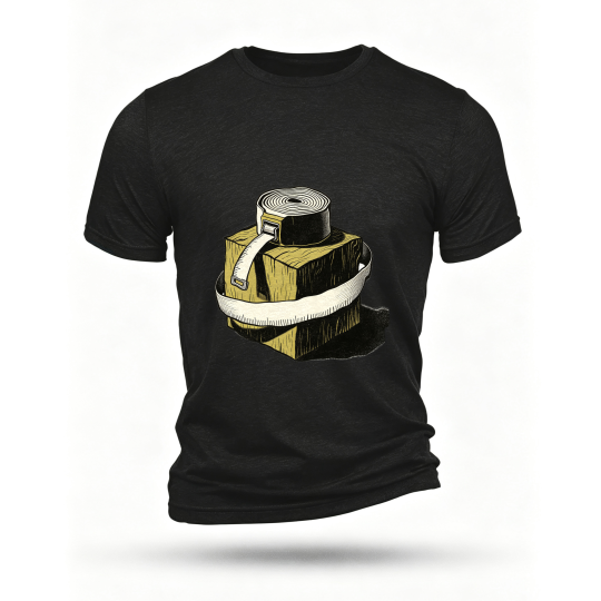 Black T-shirt, front print
