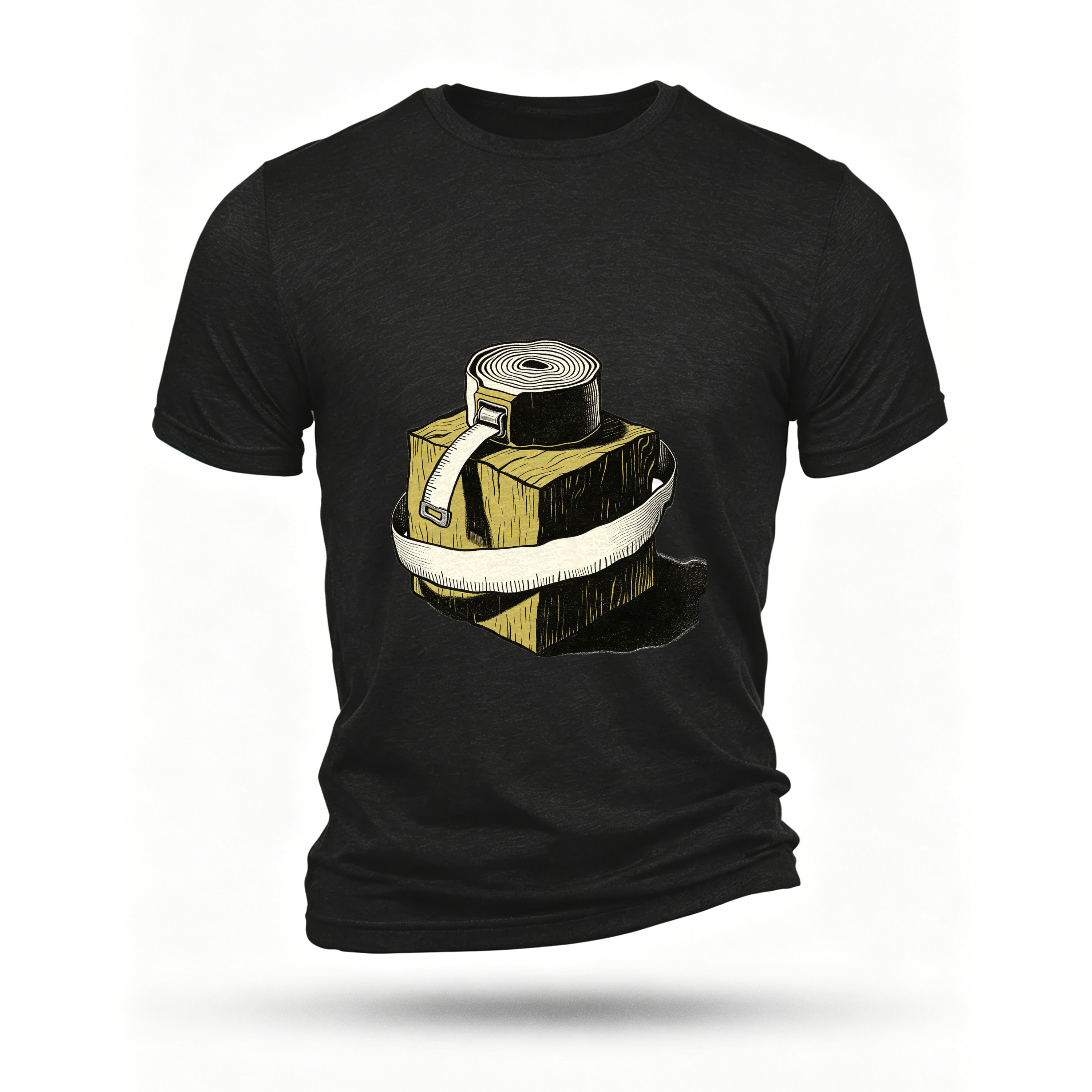 Black T-shirt, front print