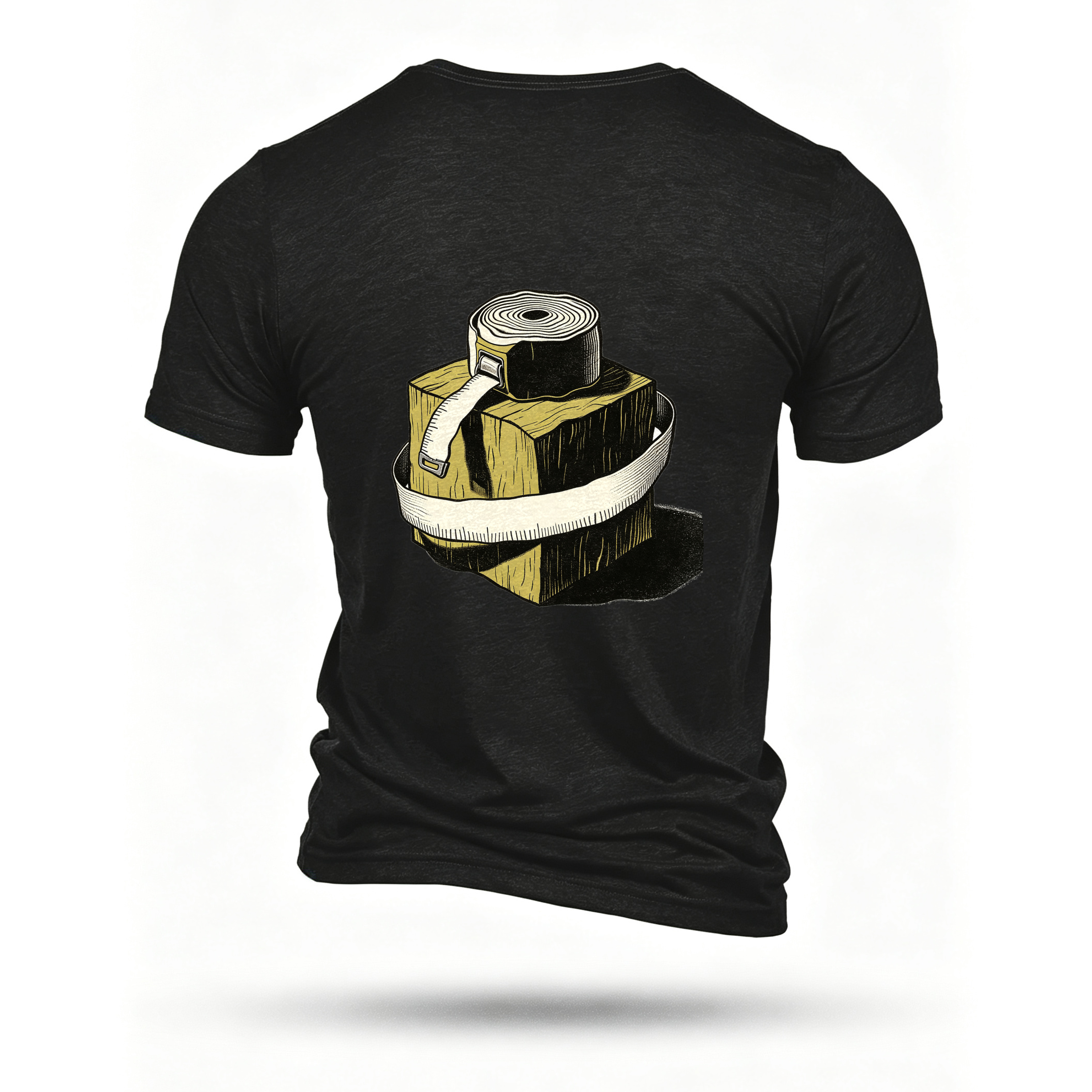 Black T-shirt, back print