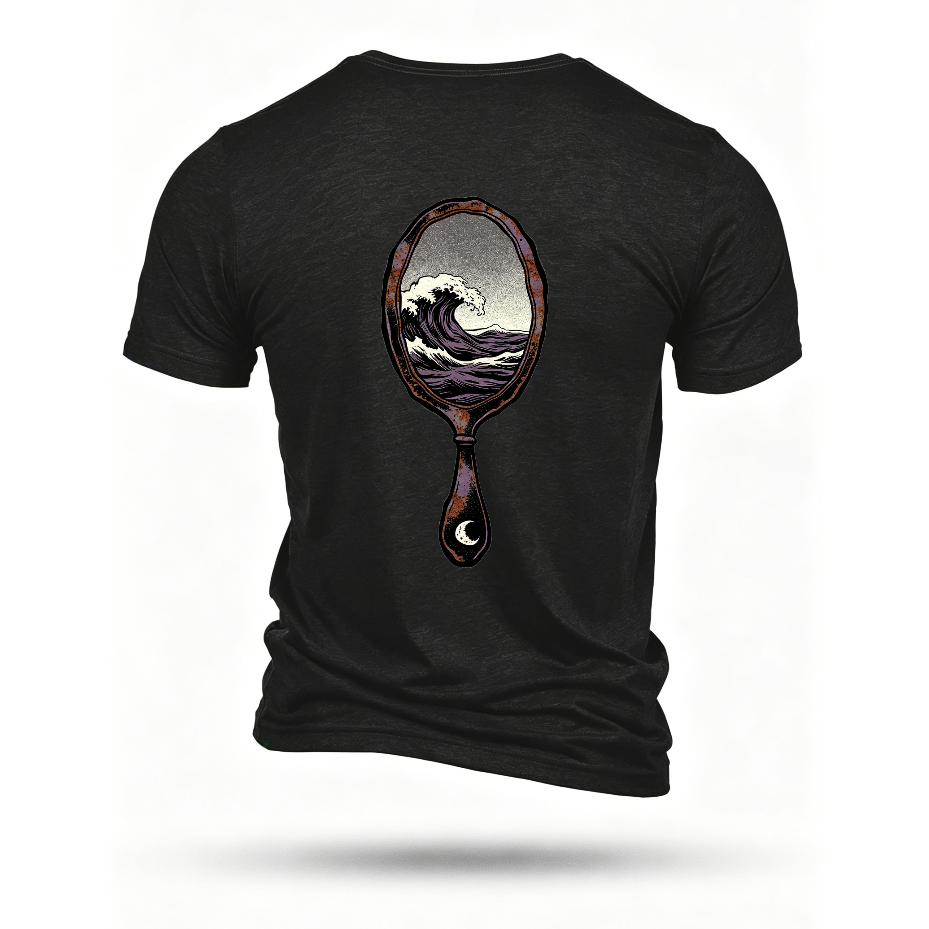 Black T-shirt, back print