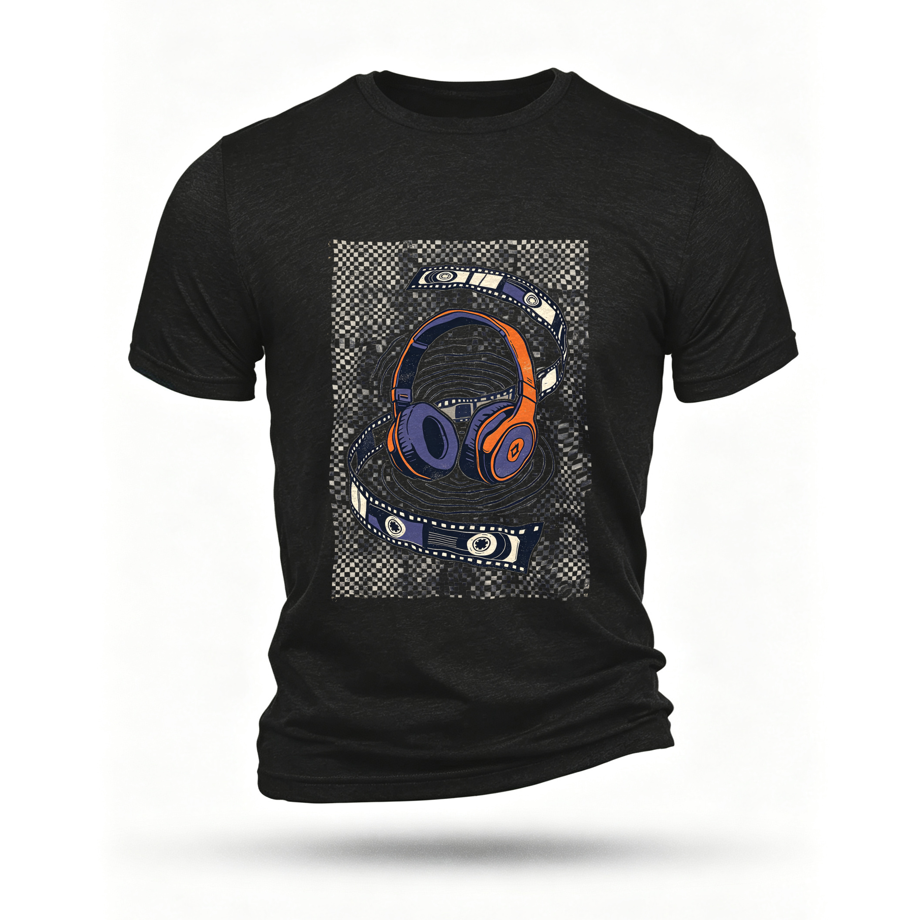 Black T-shirt, front print