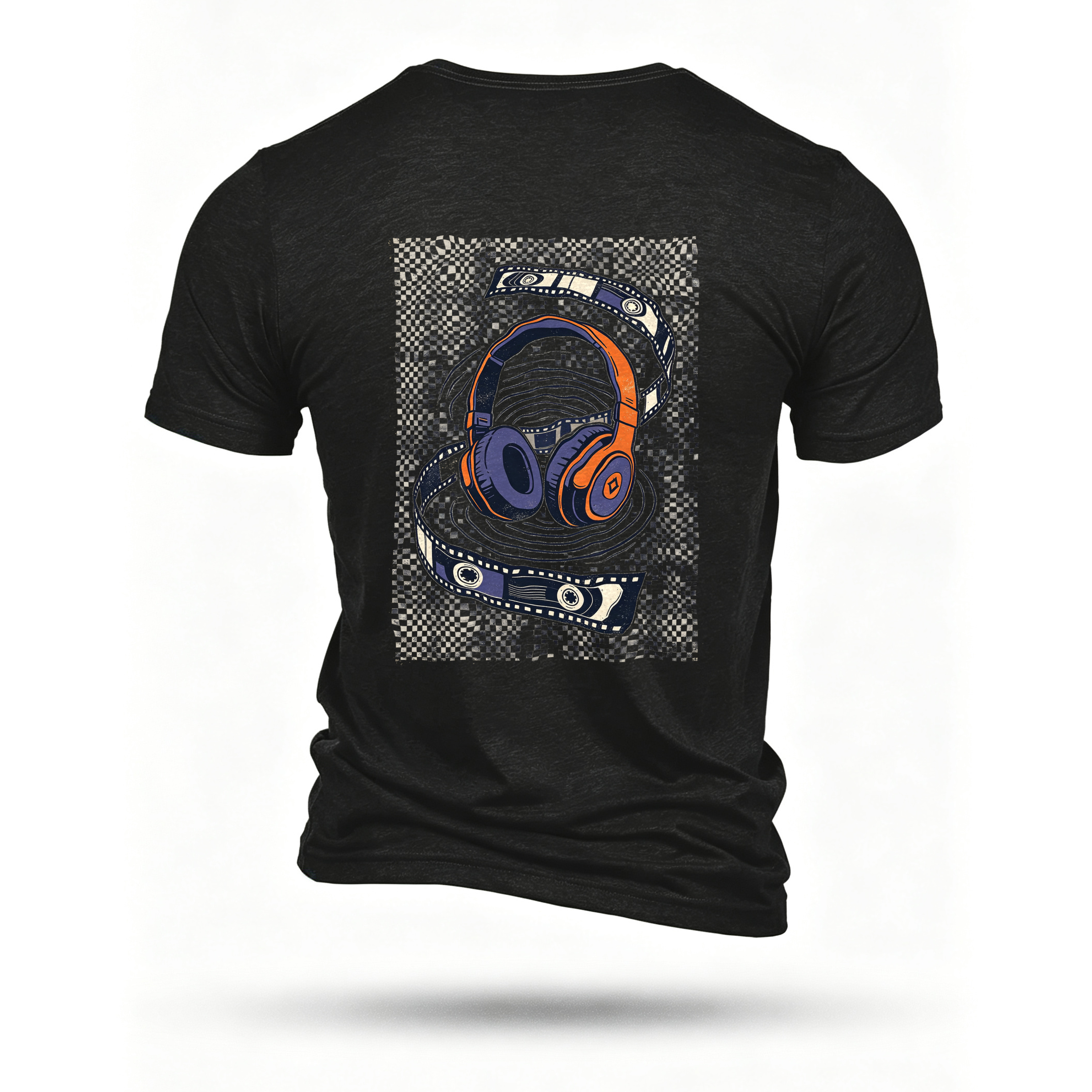 Black T-shirt, back print