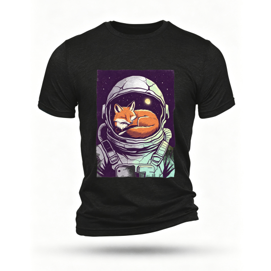 Black T-shirt, front print